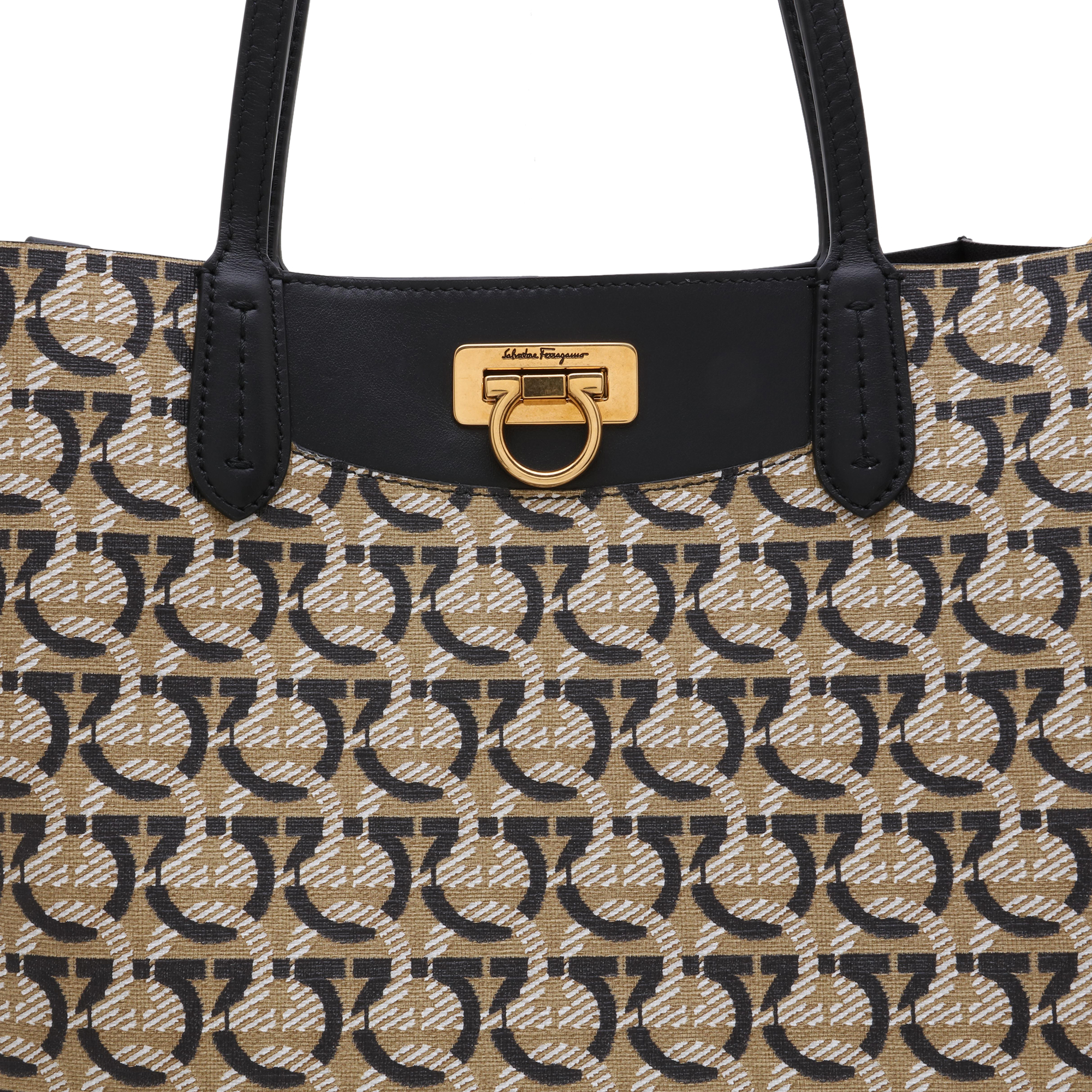 

Gancini tote bag, Beige