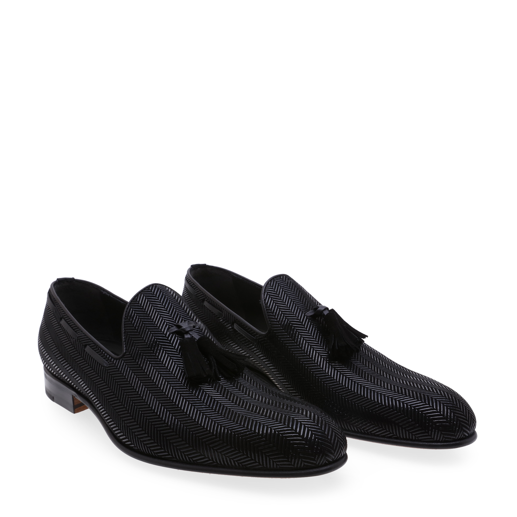 

Suede tassel loafers, Black