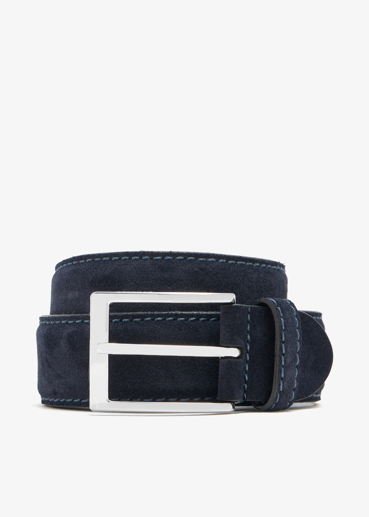 

Suede belt, Navy