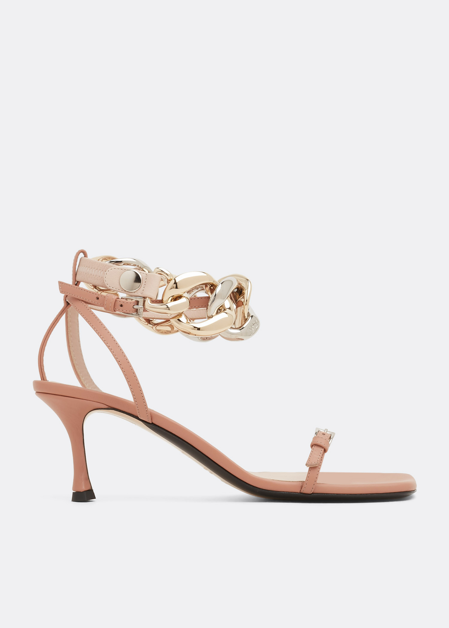 

Chunky chain-embellished sandals, Beige