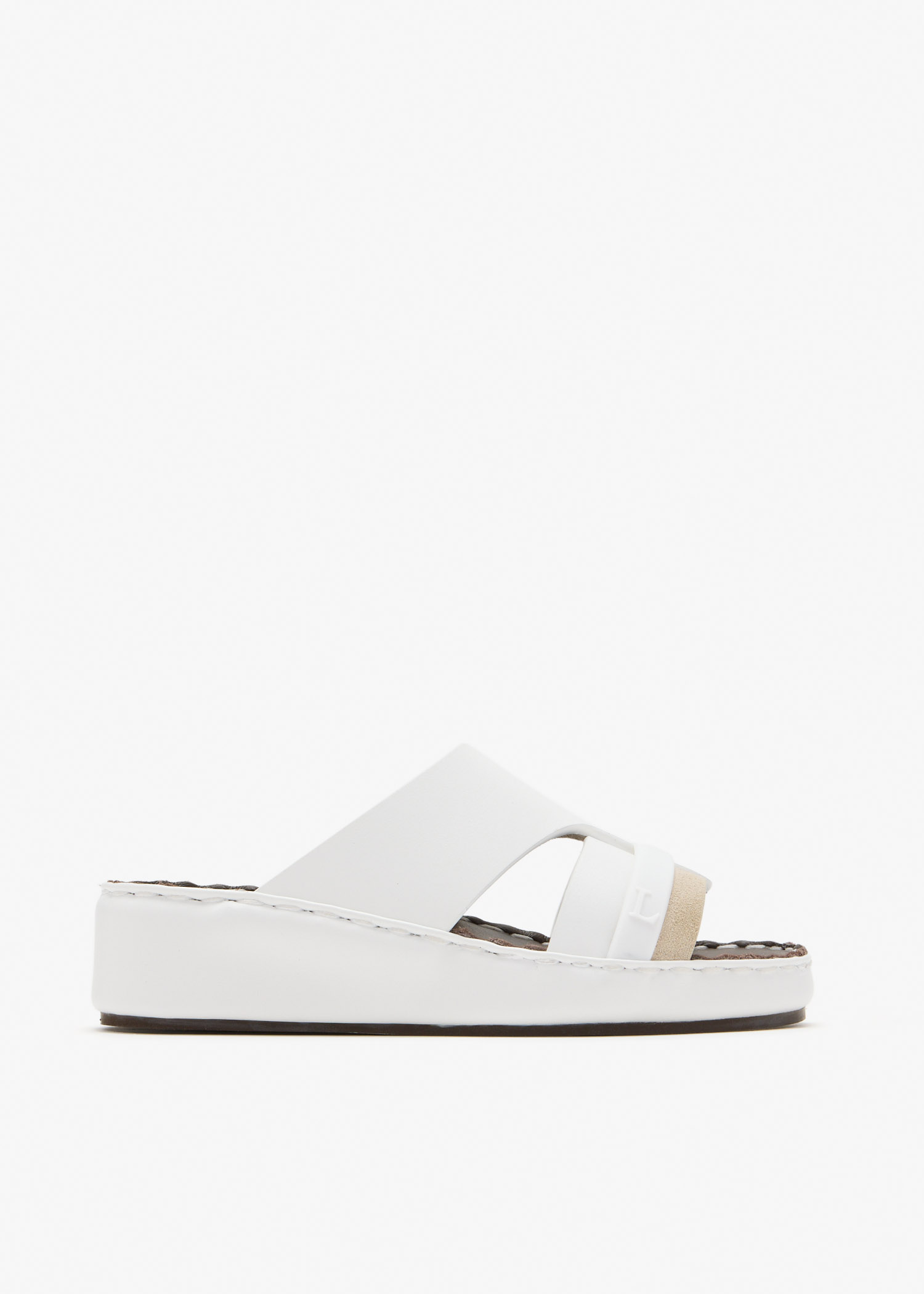 

Rubber Grip sandals, White