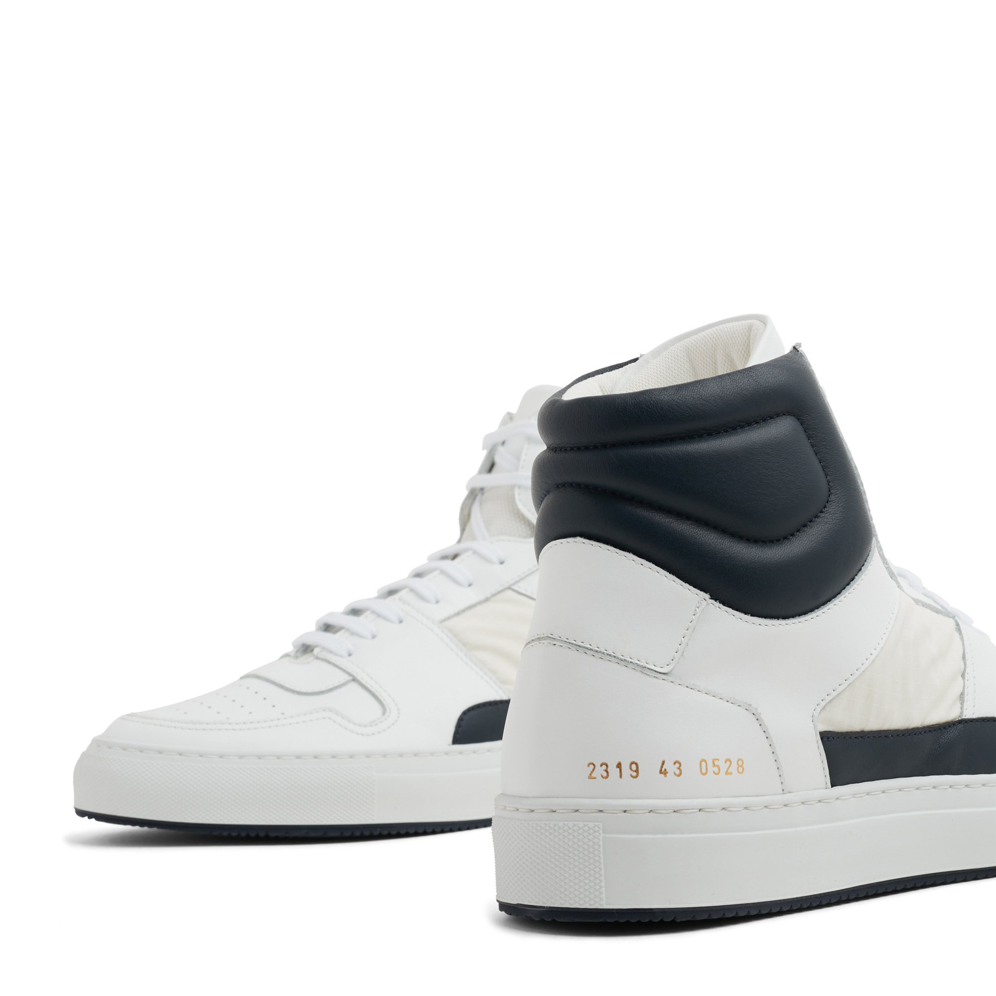 

Panelled high-top sneakers, White