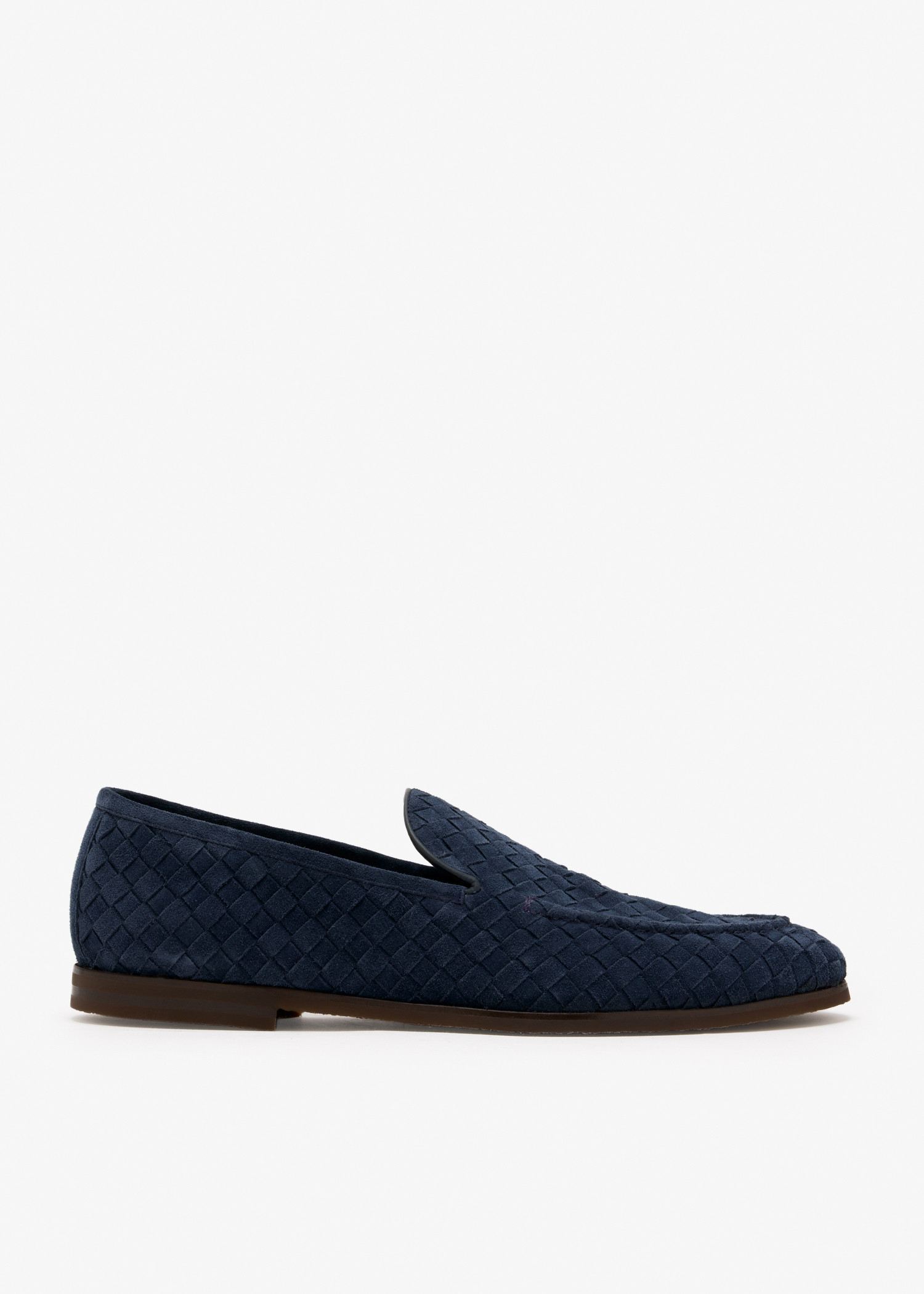 

Suede woven loafers, Navy