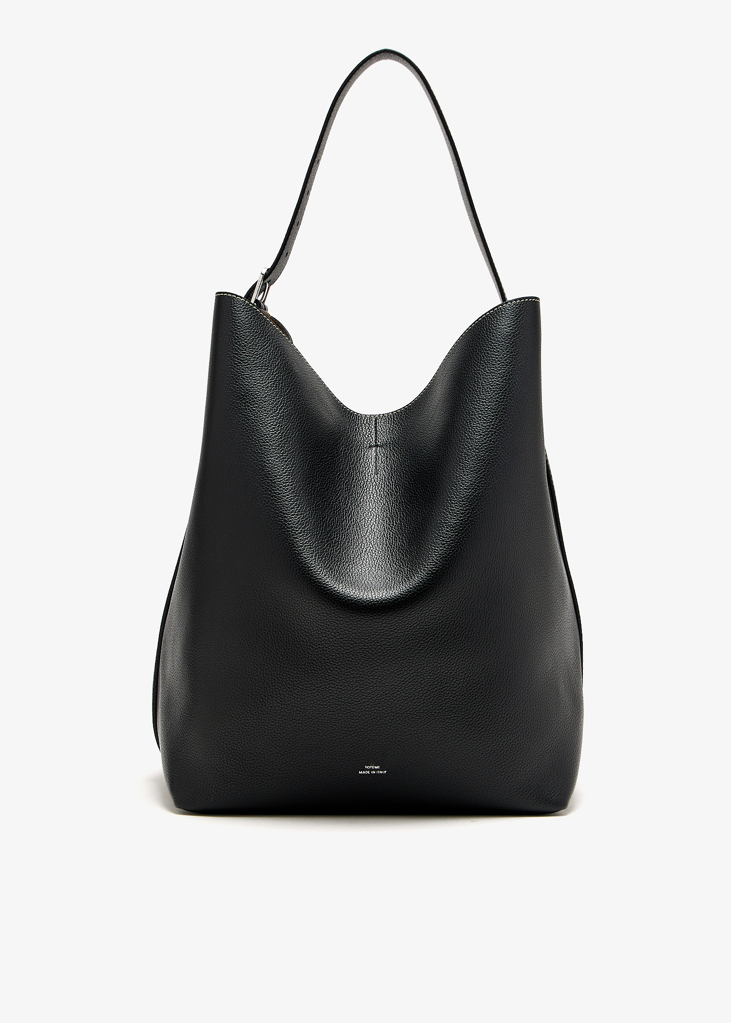 

Belted tote bag, Black