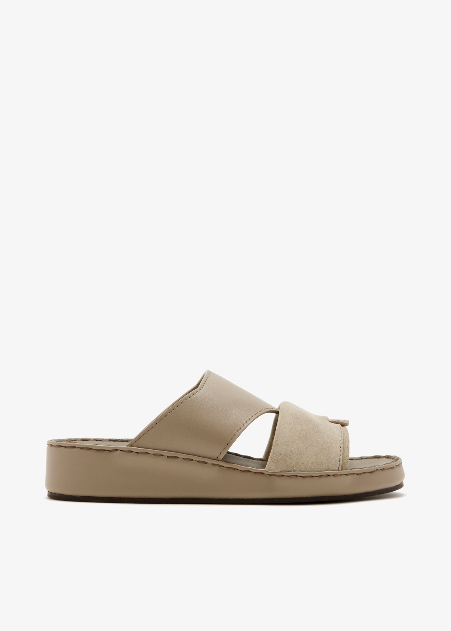 

Fold Belt sandals, Beige