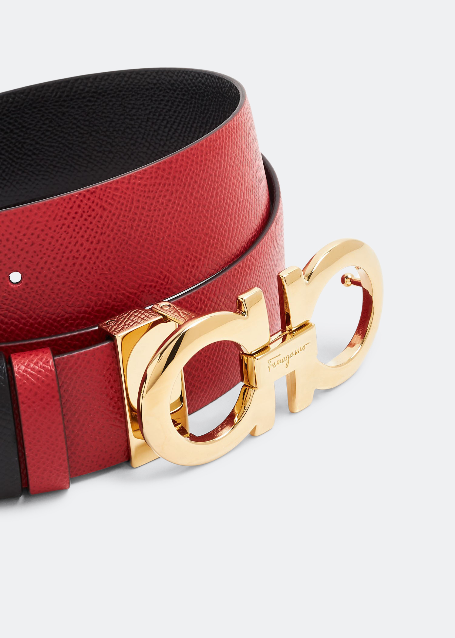 

Gancini reversible belt, Red