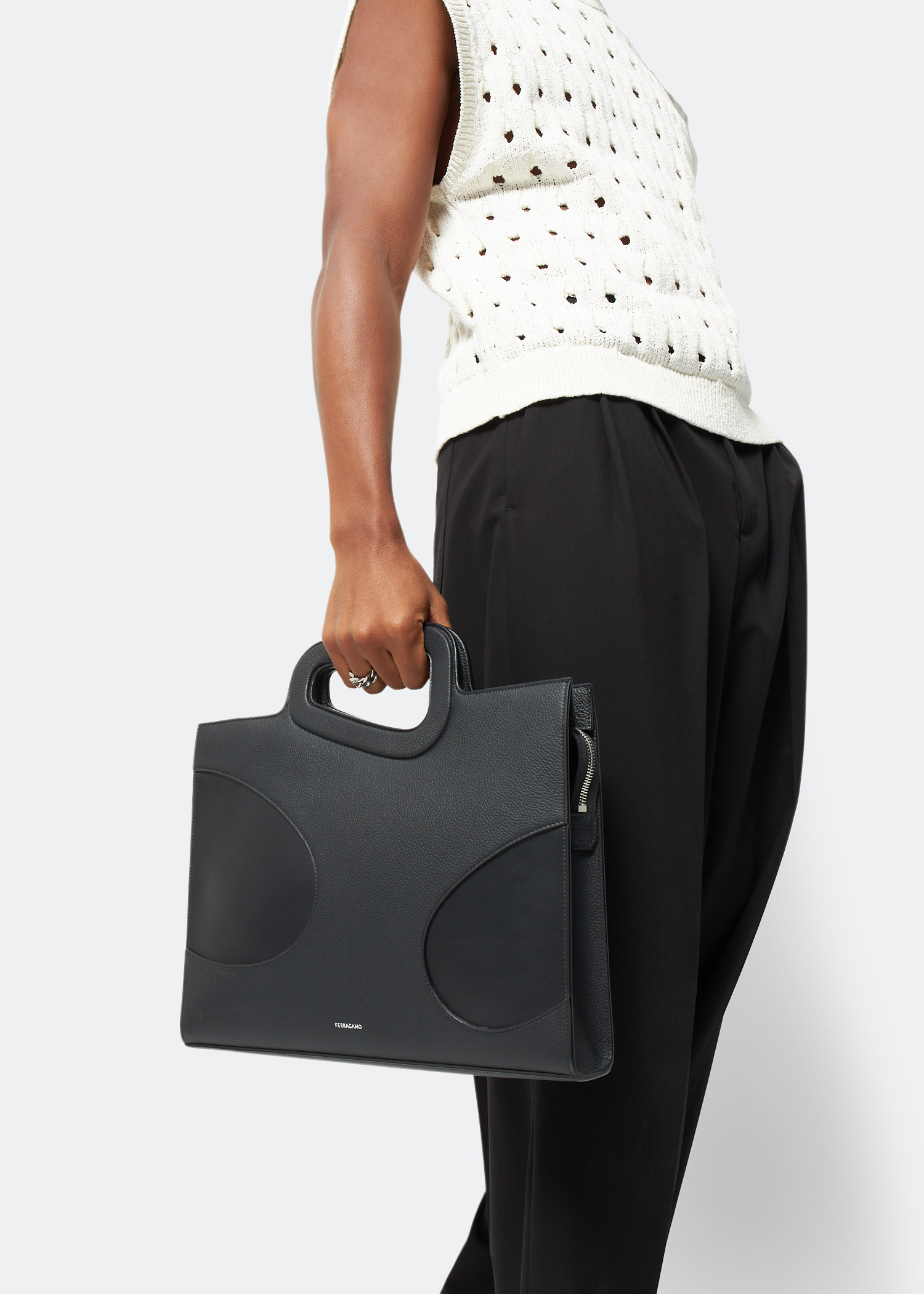 

Cut-out business bag, Black