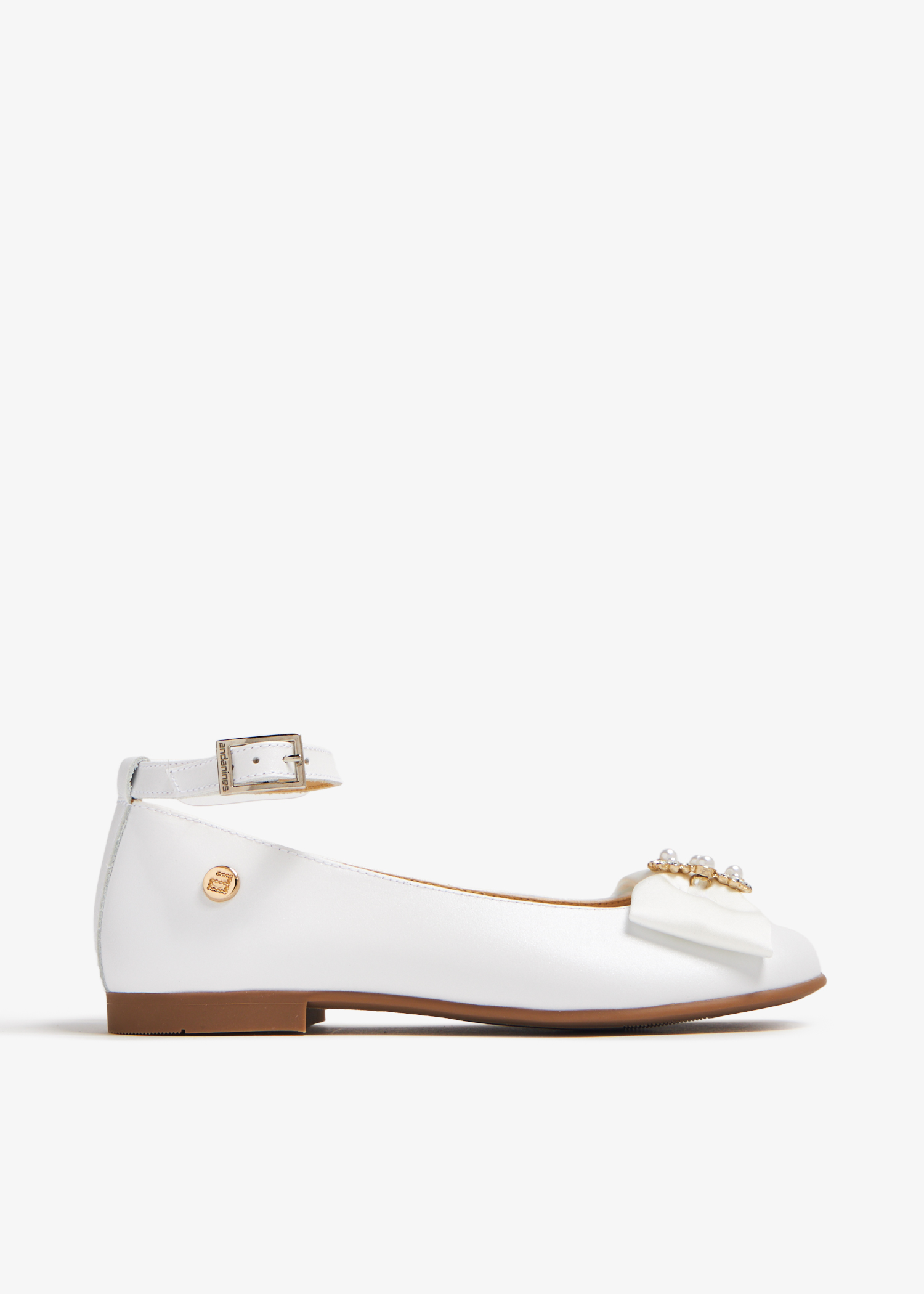 

Ceremony bow ballerinas, White