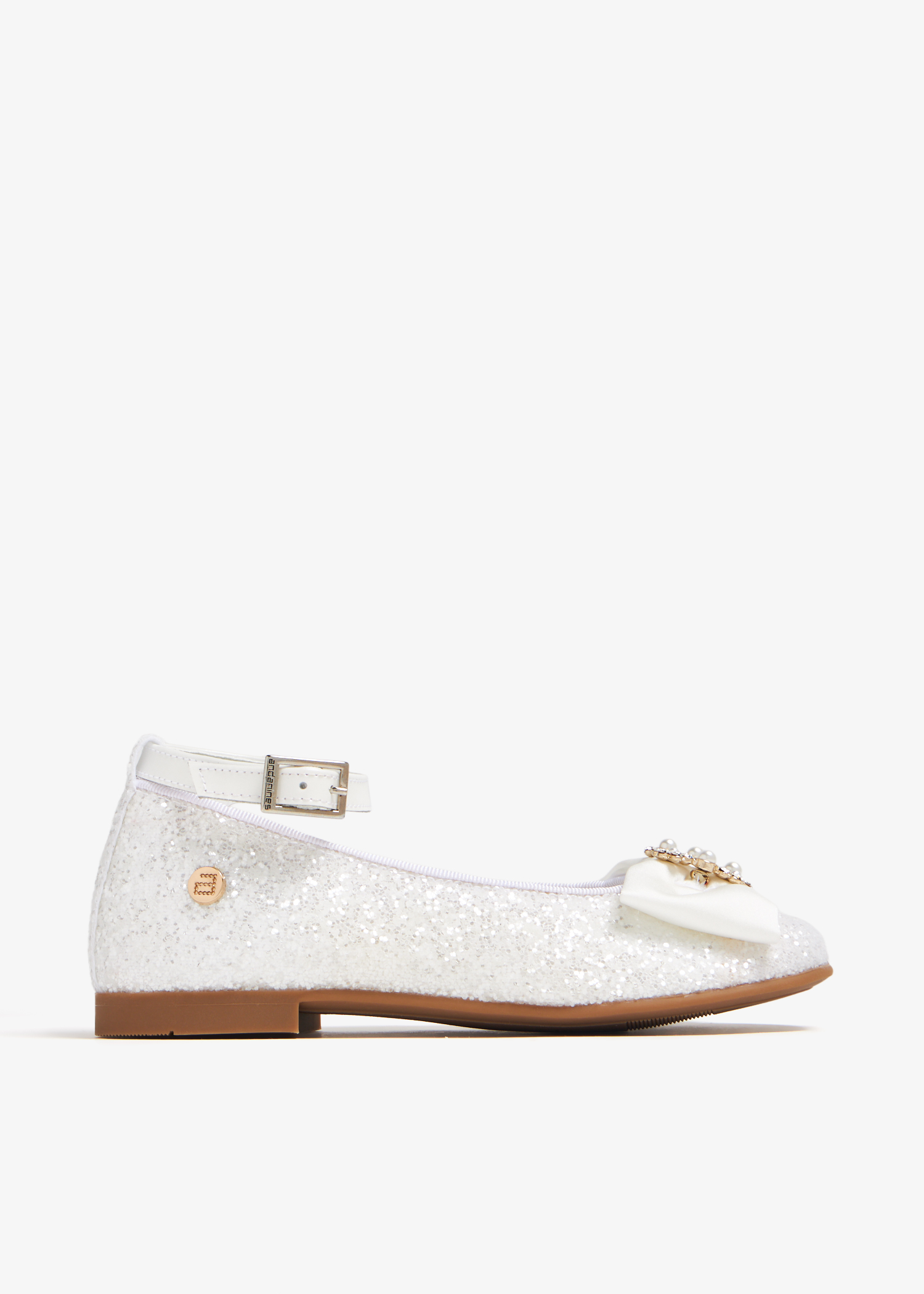 

Ceremony bow ballerinas, White