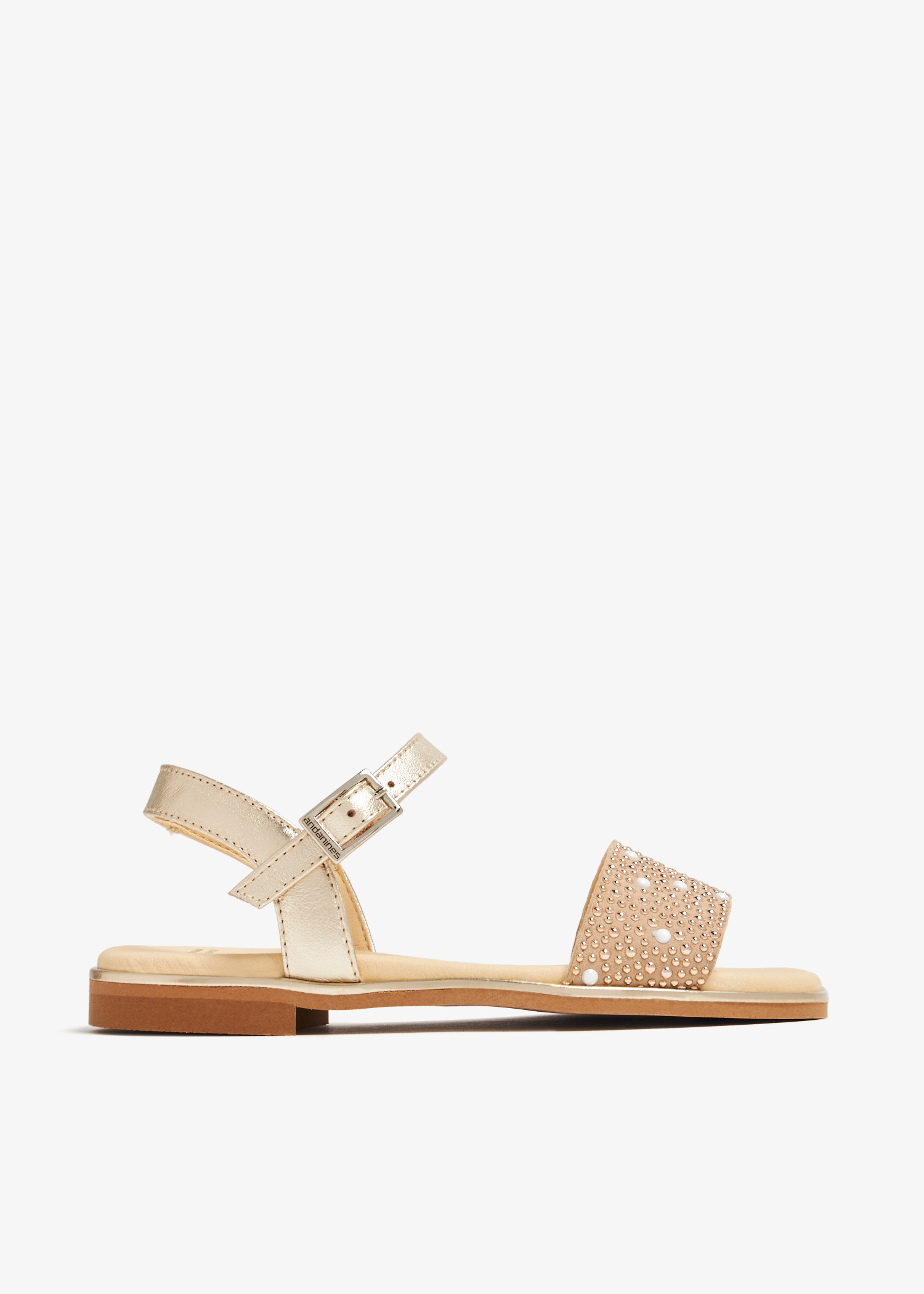 

Beaded sandals, Beige