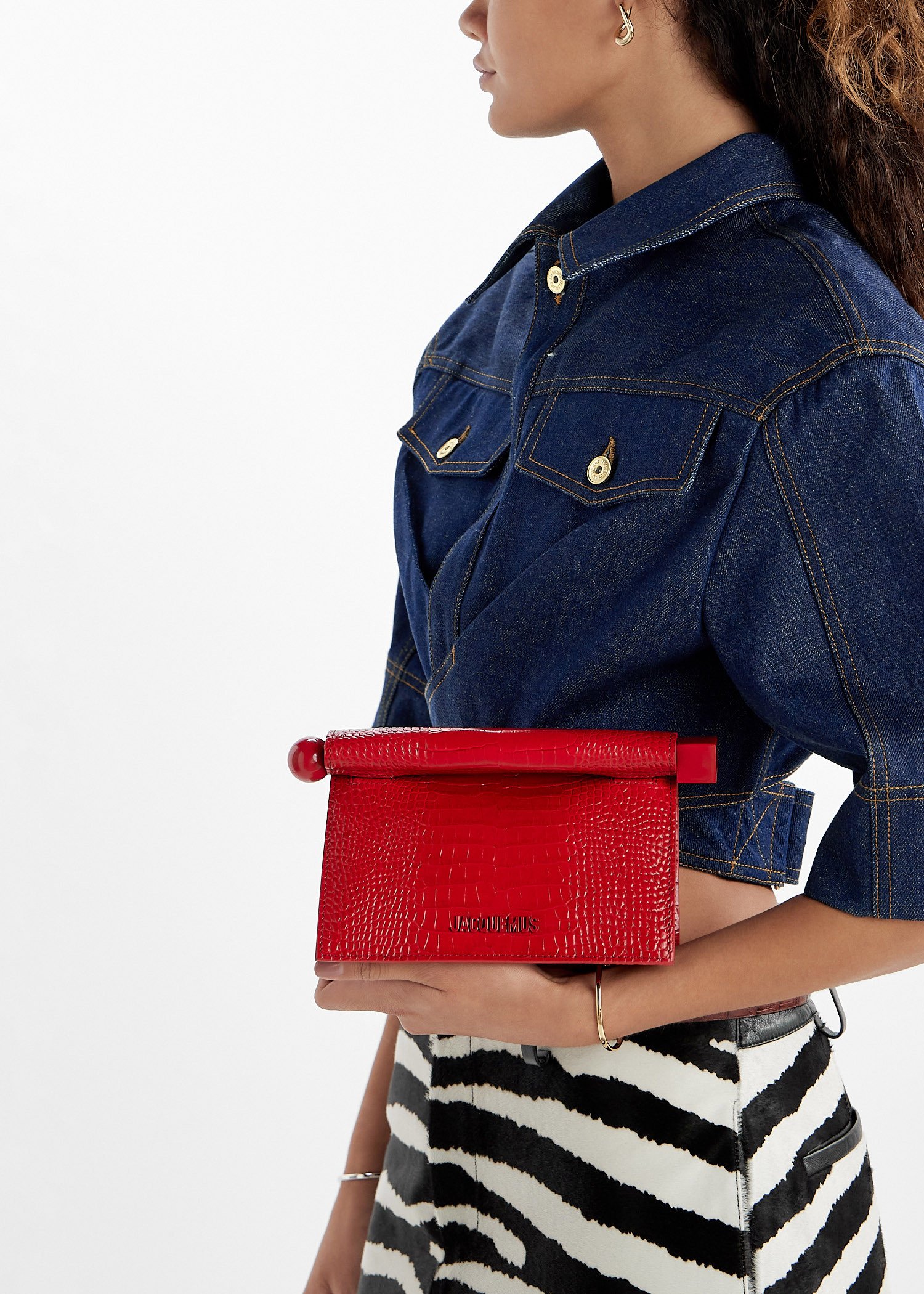 

La Petite Pochette Rond Carré clutch, Red