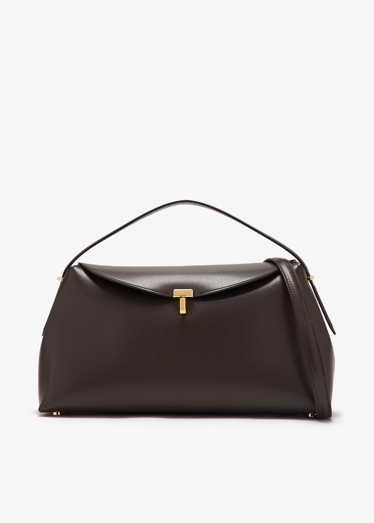 

T-Lock top handle bag, Brown