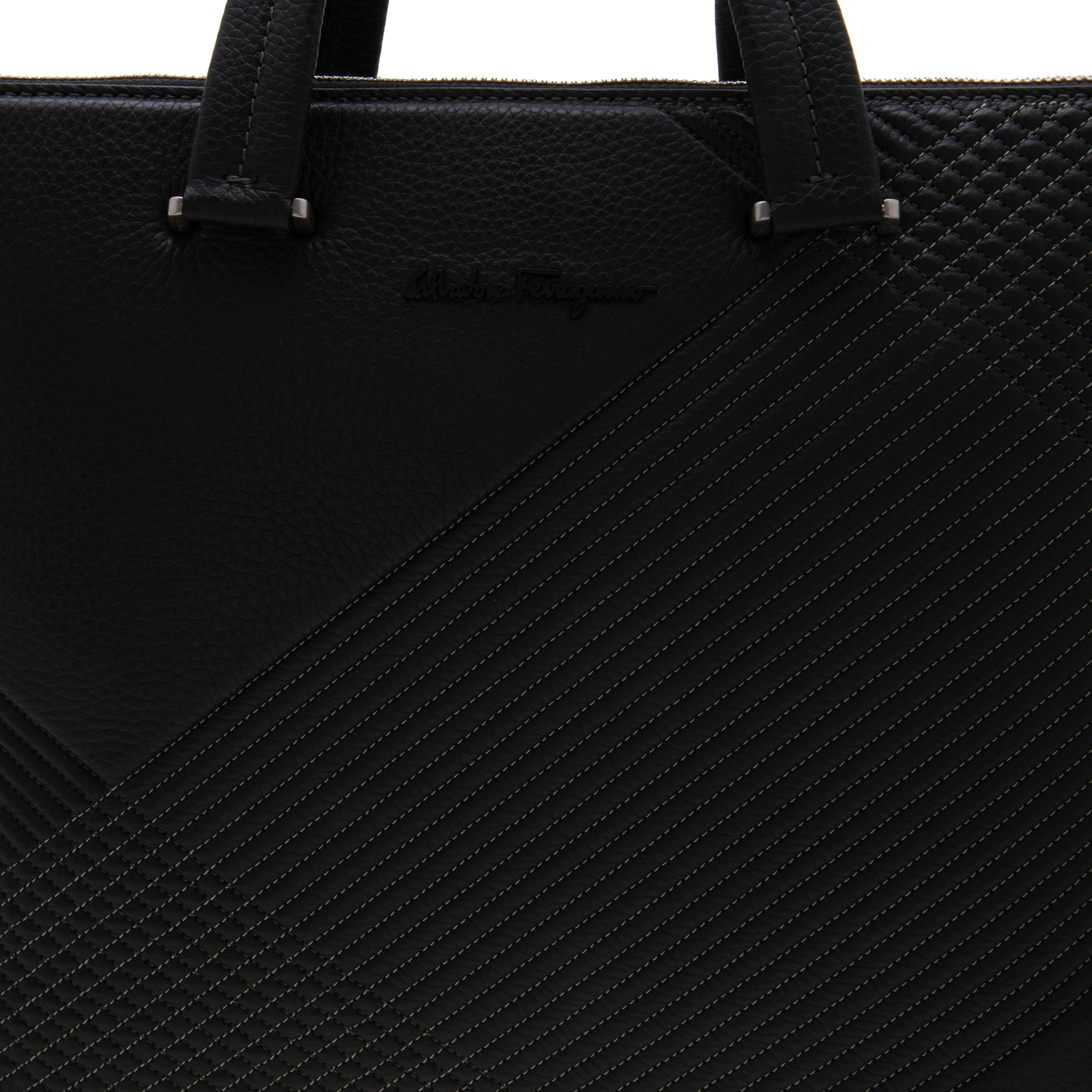 

Leather briefcase, Black