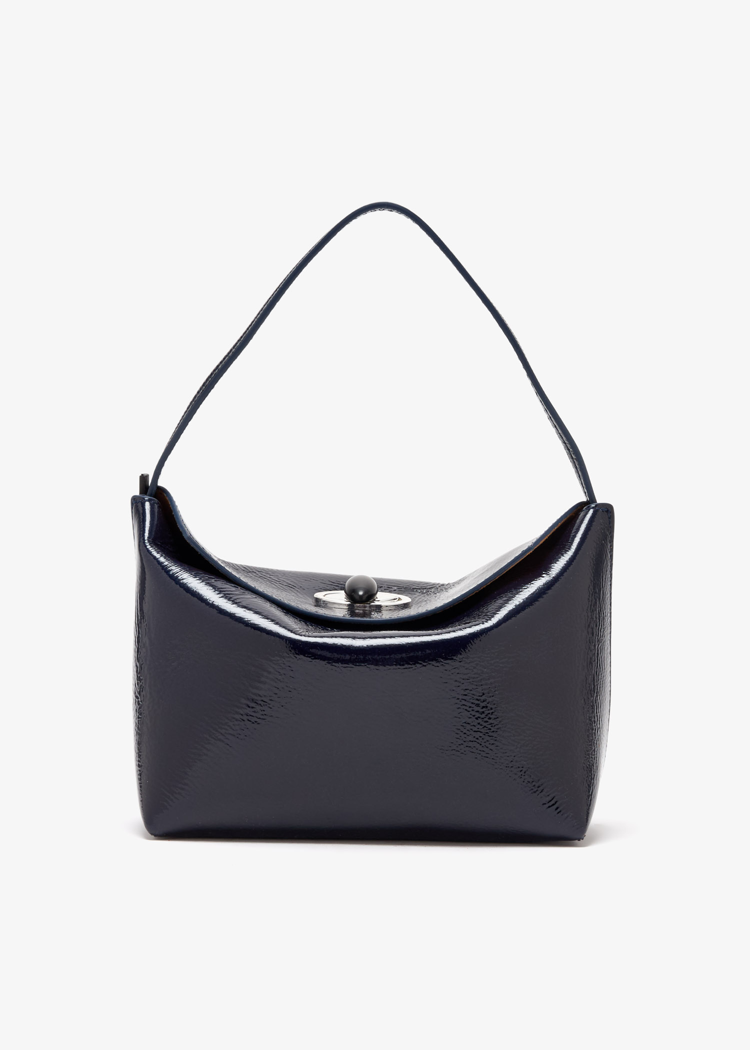 

Turnlock patent shoulder bag, Navy