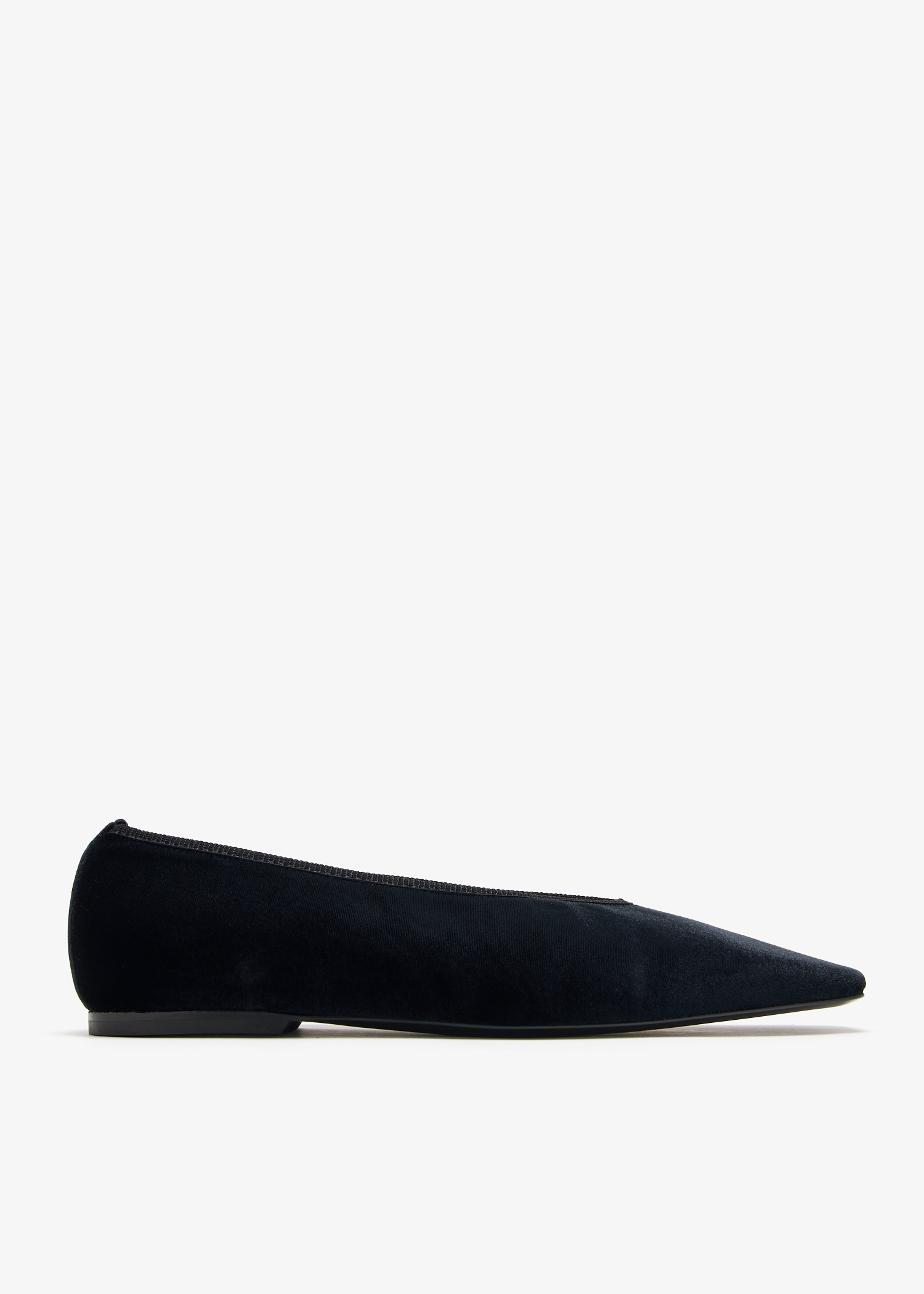 

Minimalist velvet ballerinas, Black