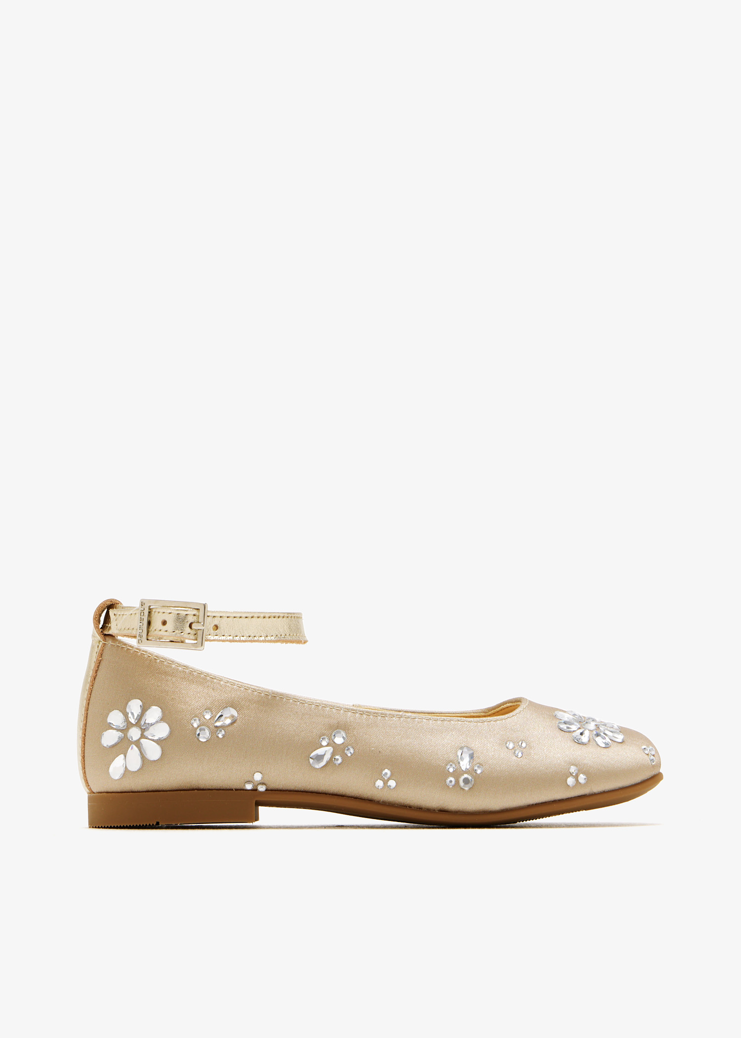 

Crystal-embellished ballerinas, Gold