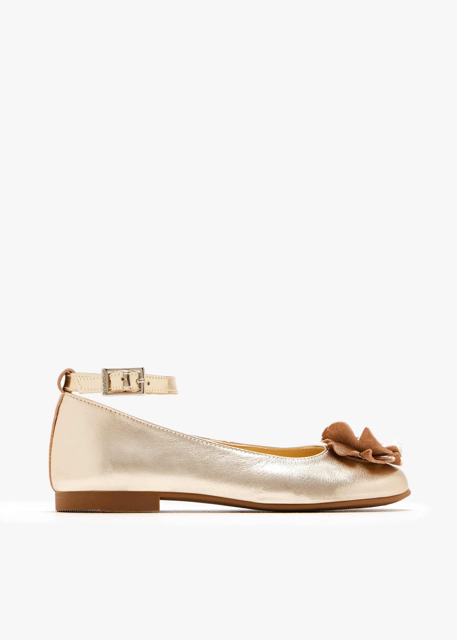 

Floral ballerinas, Gold