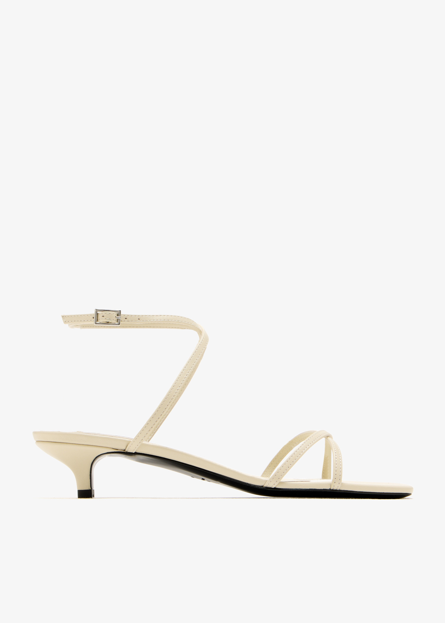 

Crossover leather sandals, White