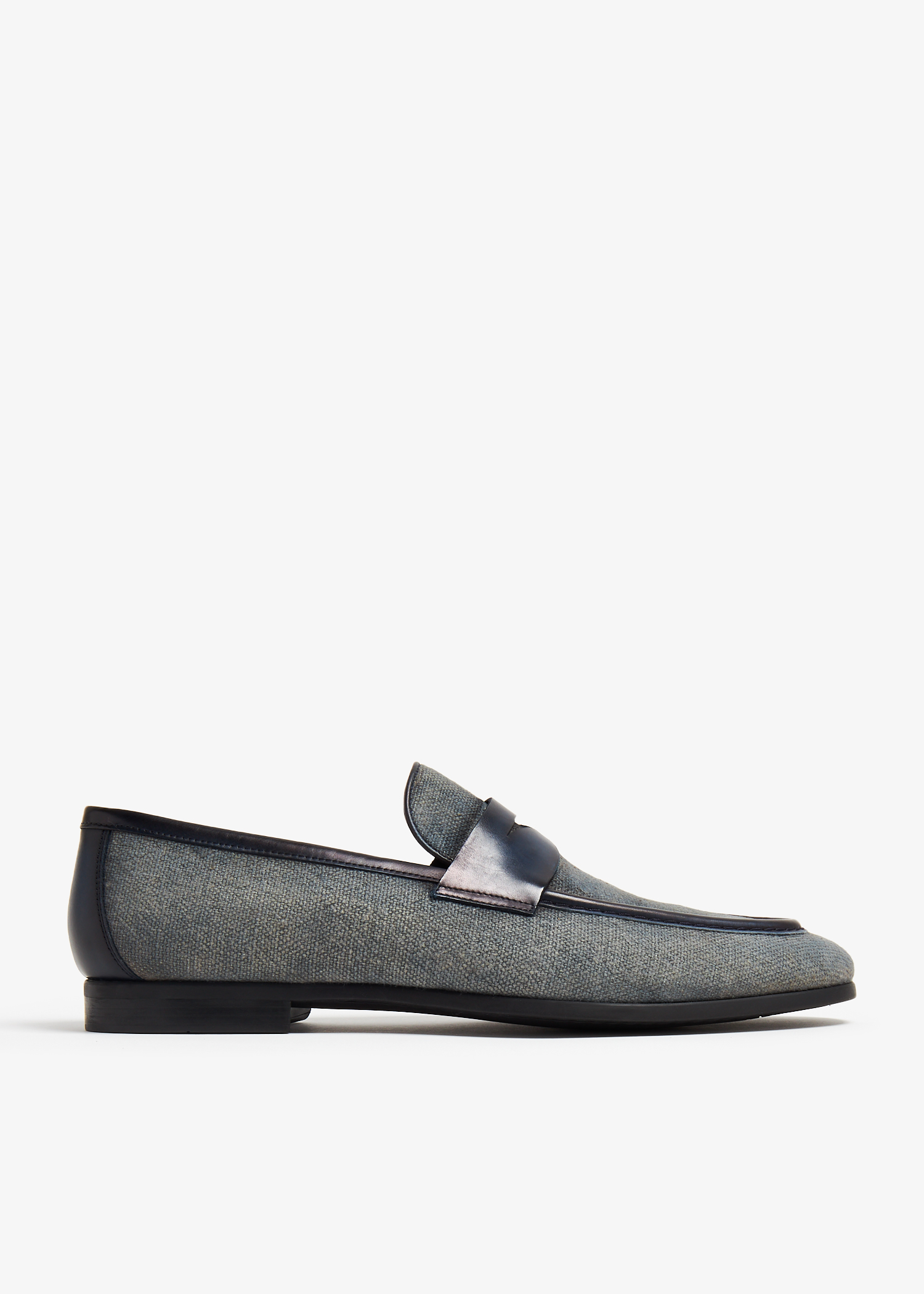 

Canvas penny loafers, Blue