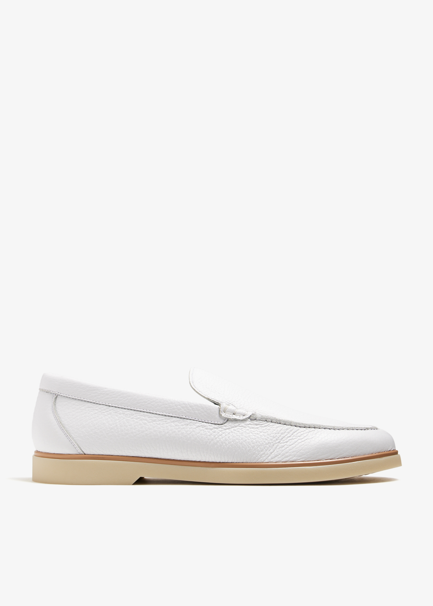 

Leather loafers, White