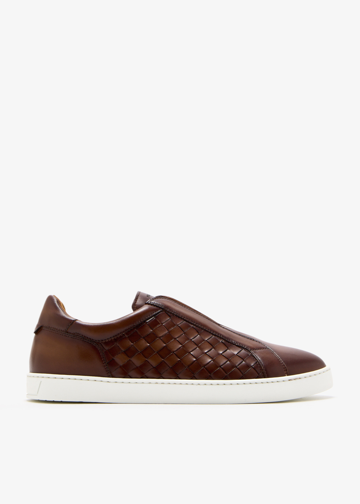 

Woven leather sneakers, Brown