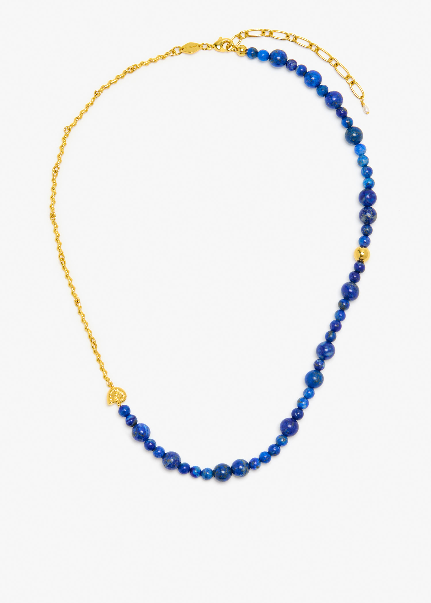 

Deep Blue necklace, Gold
