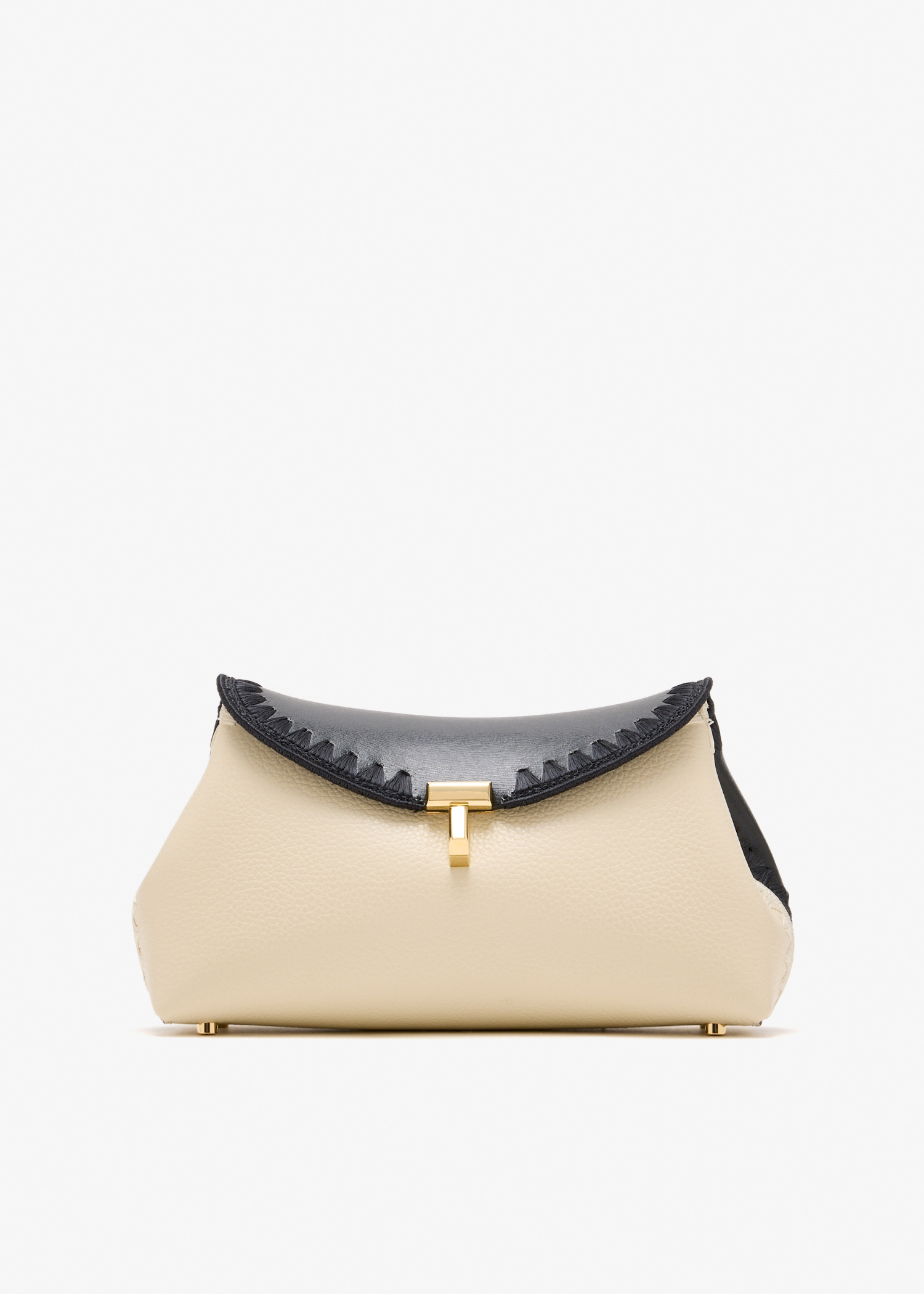 

T-Lock mini clutch, Cream