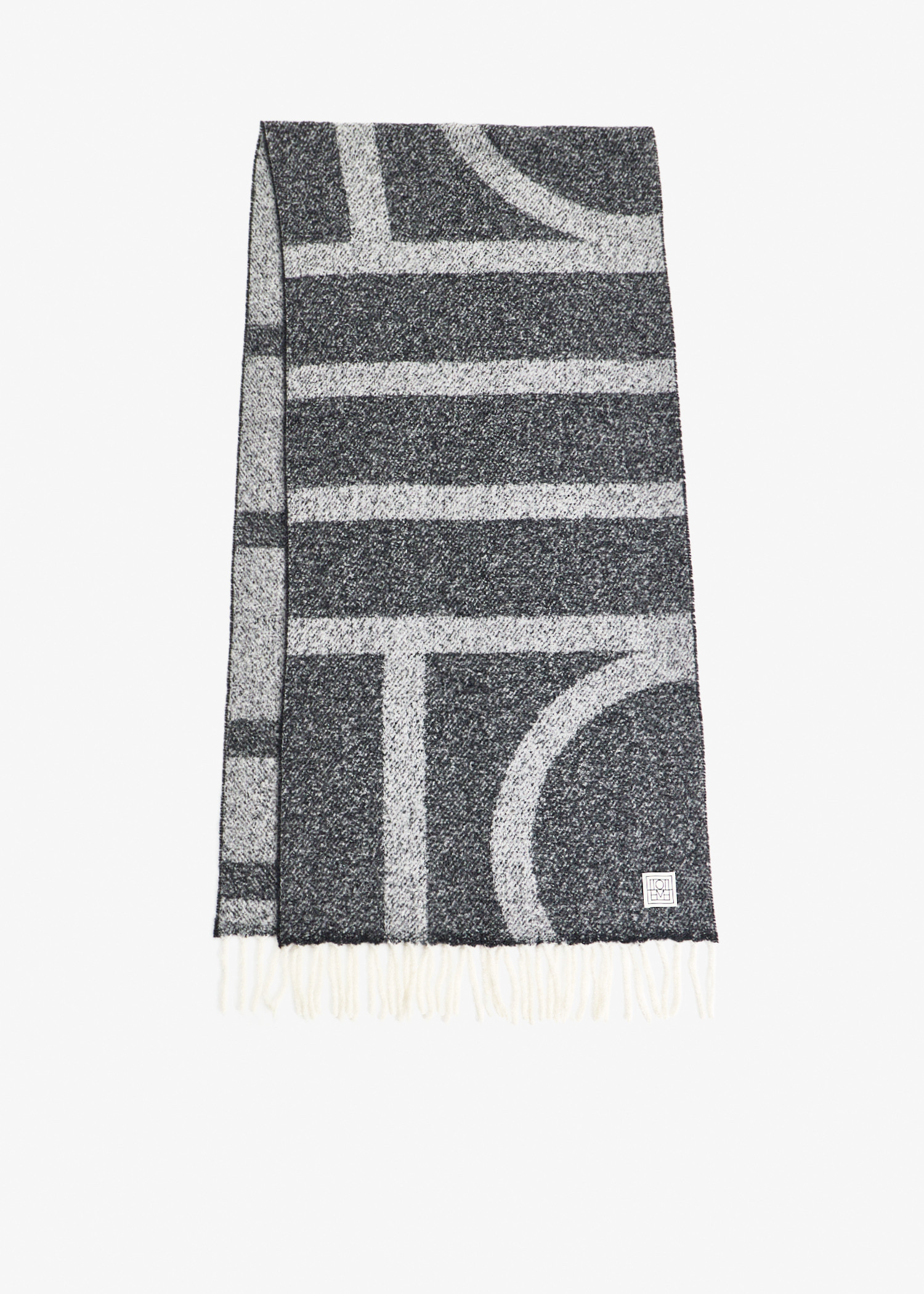 

Monogram jacquard scarf, Grey