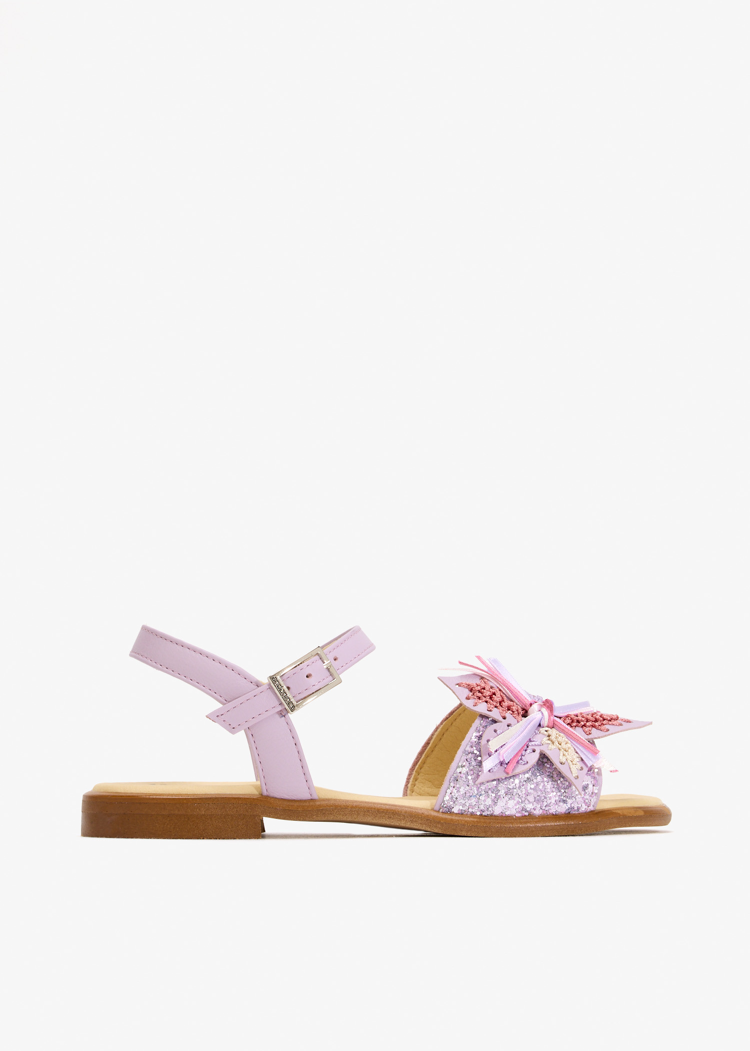 

Floral glitter sandals, Purple