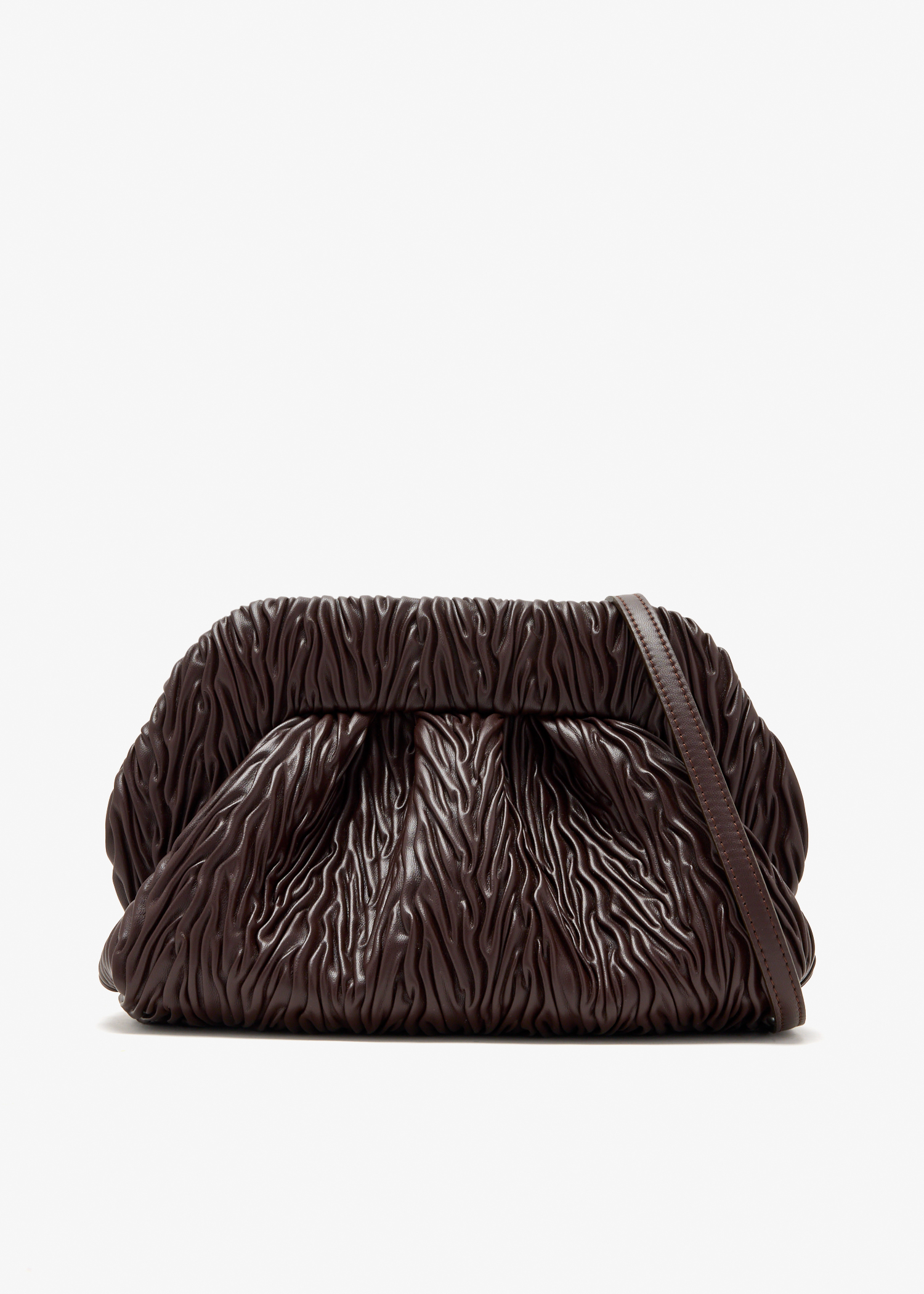 

Bios Arricciato medium clutch, Brown