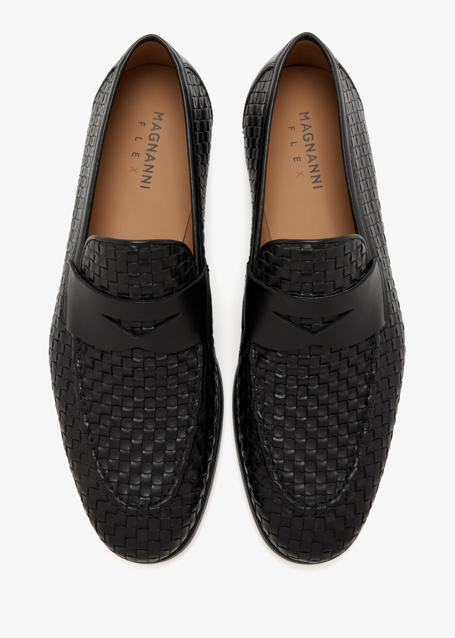 

Hook leather loafers, Black