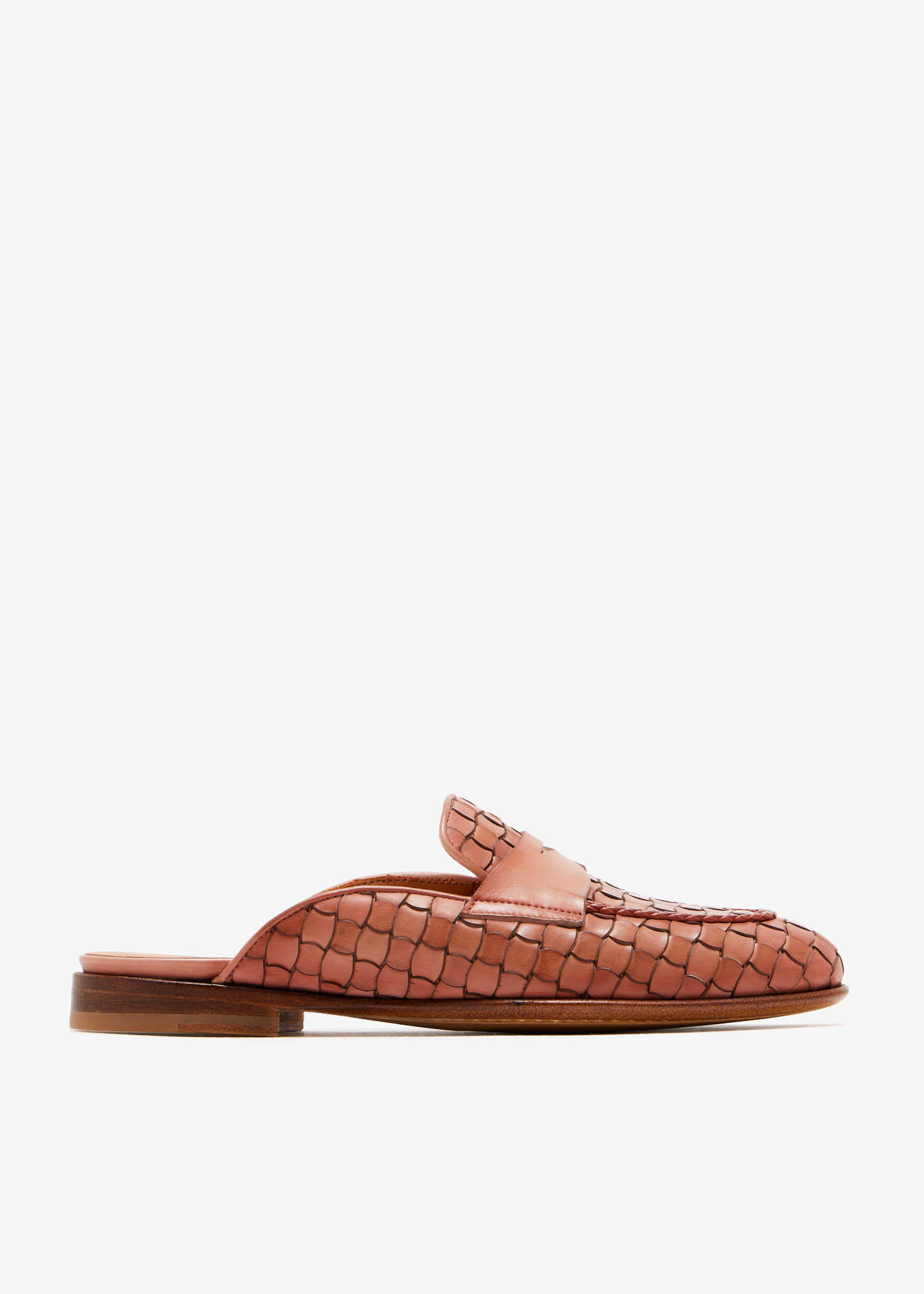

Woven leather mules, Pink