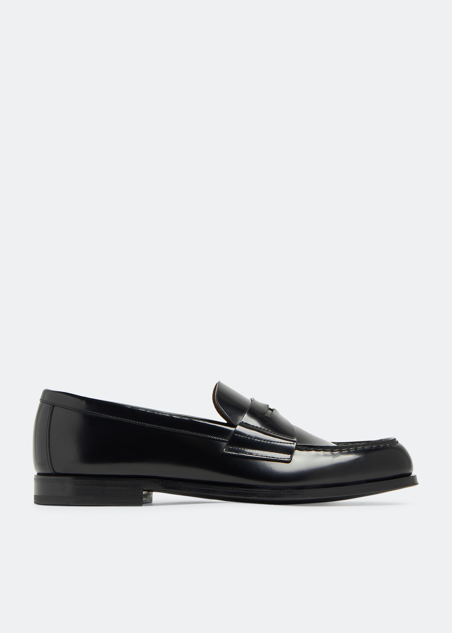 

Brushed leather loafers, Black