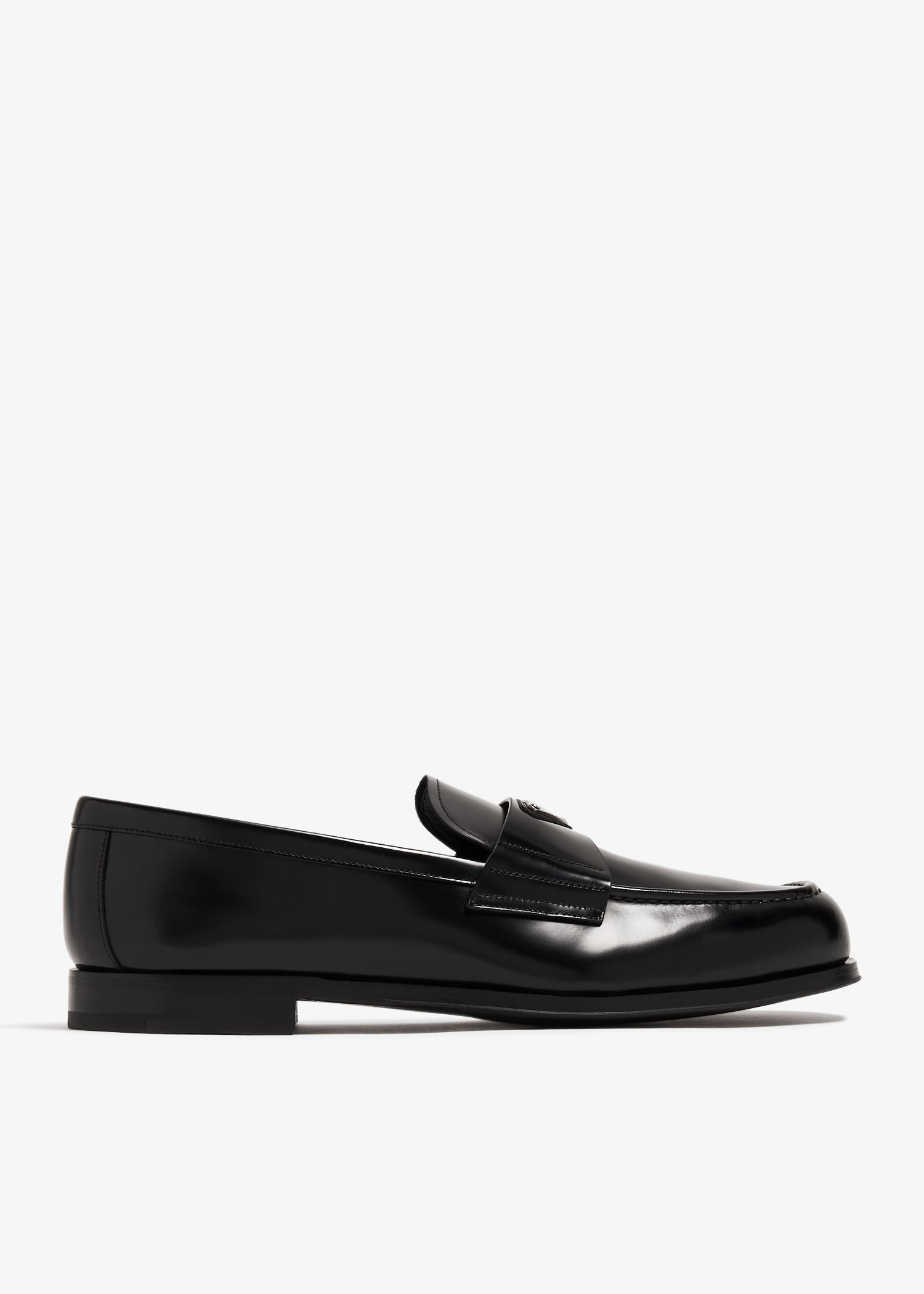 

Brushed leather loafers, Black