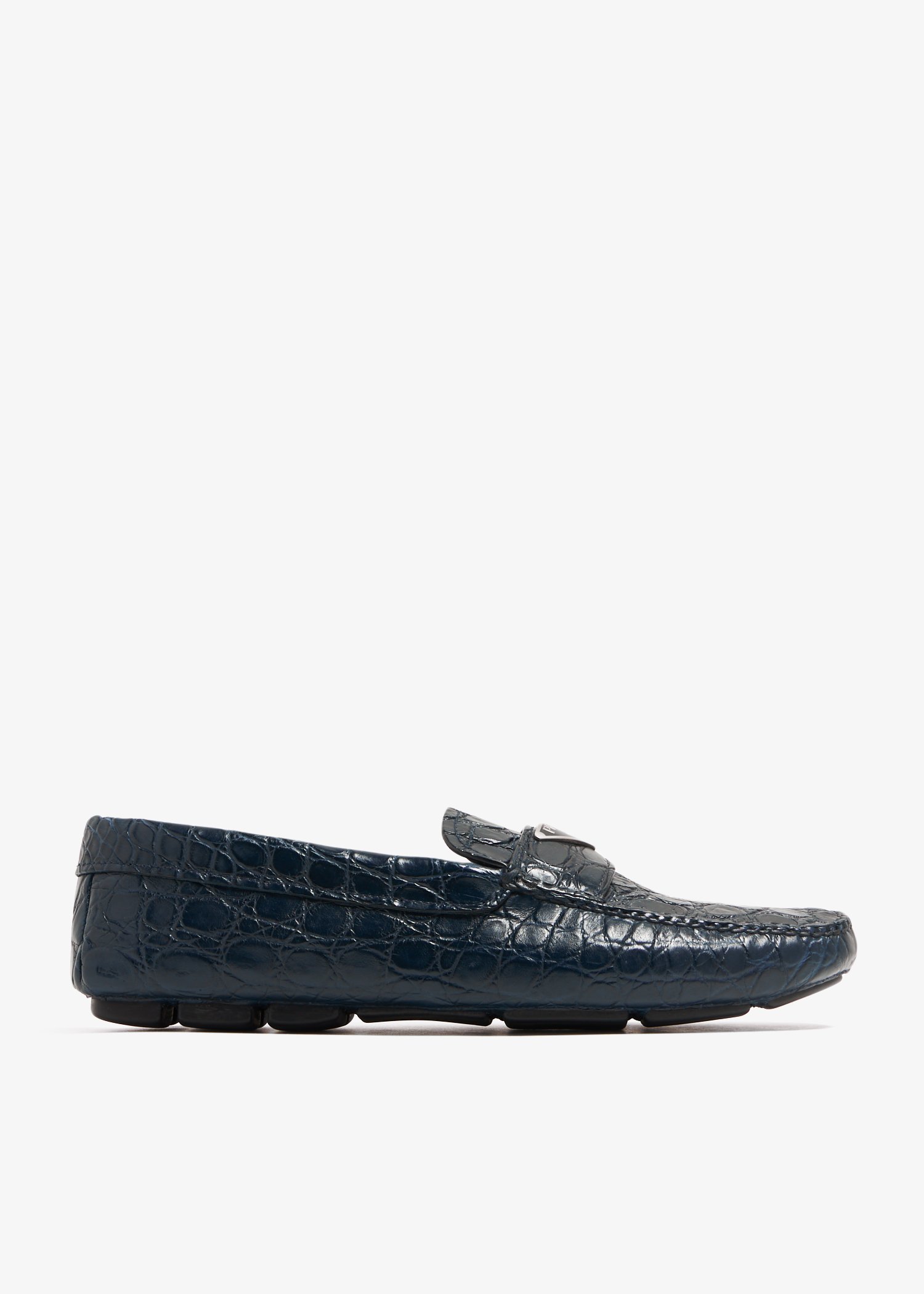 

Crocodile leather drivers, Blue