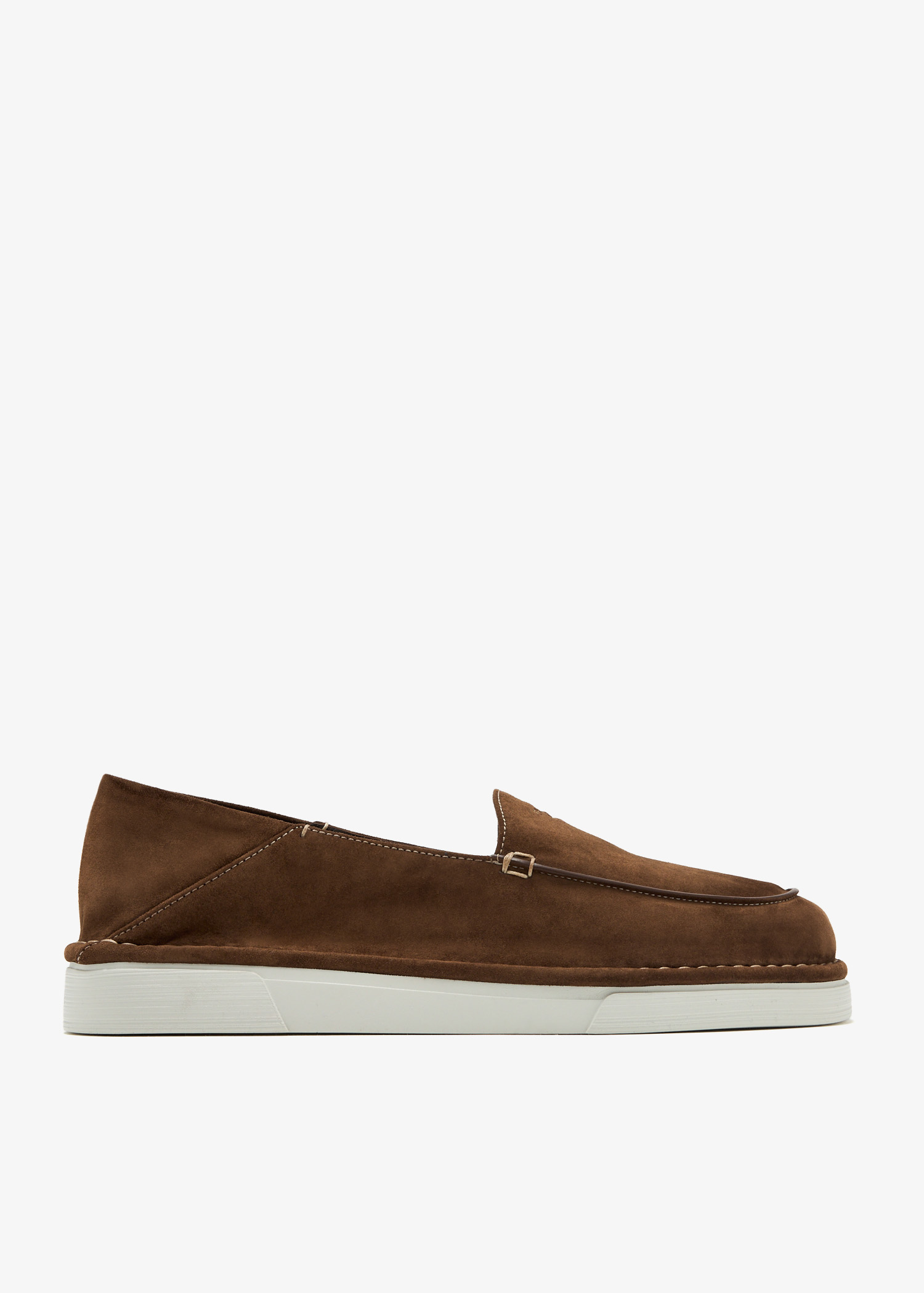 

Suede slip-on loafers, Brown