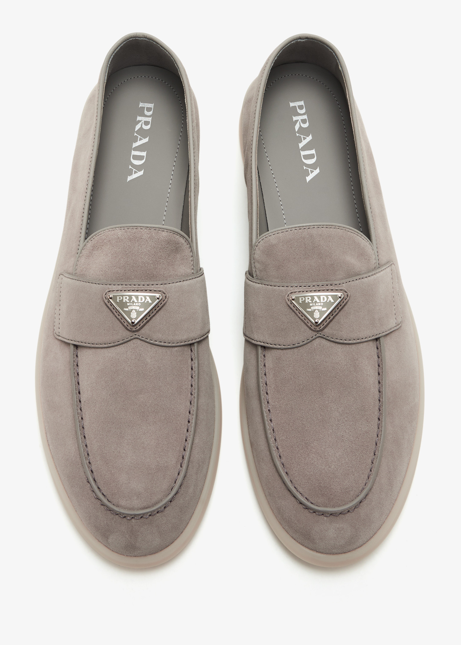 

Suede loafers, Grey