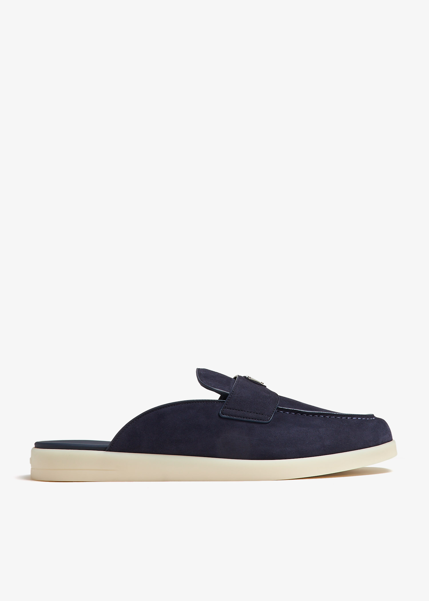

Suede sabots, Navy