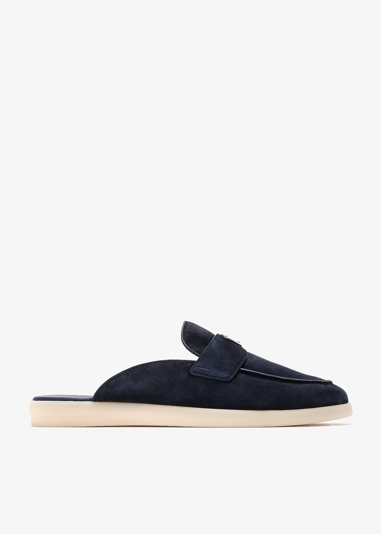 

Suede mules, Navy