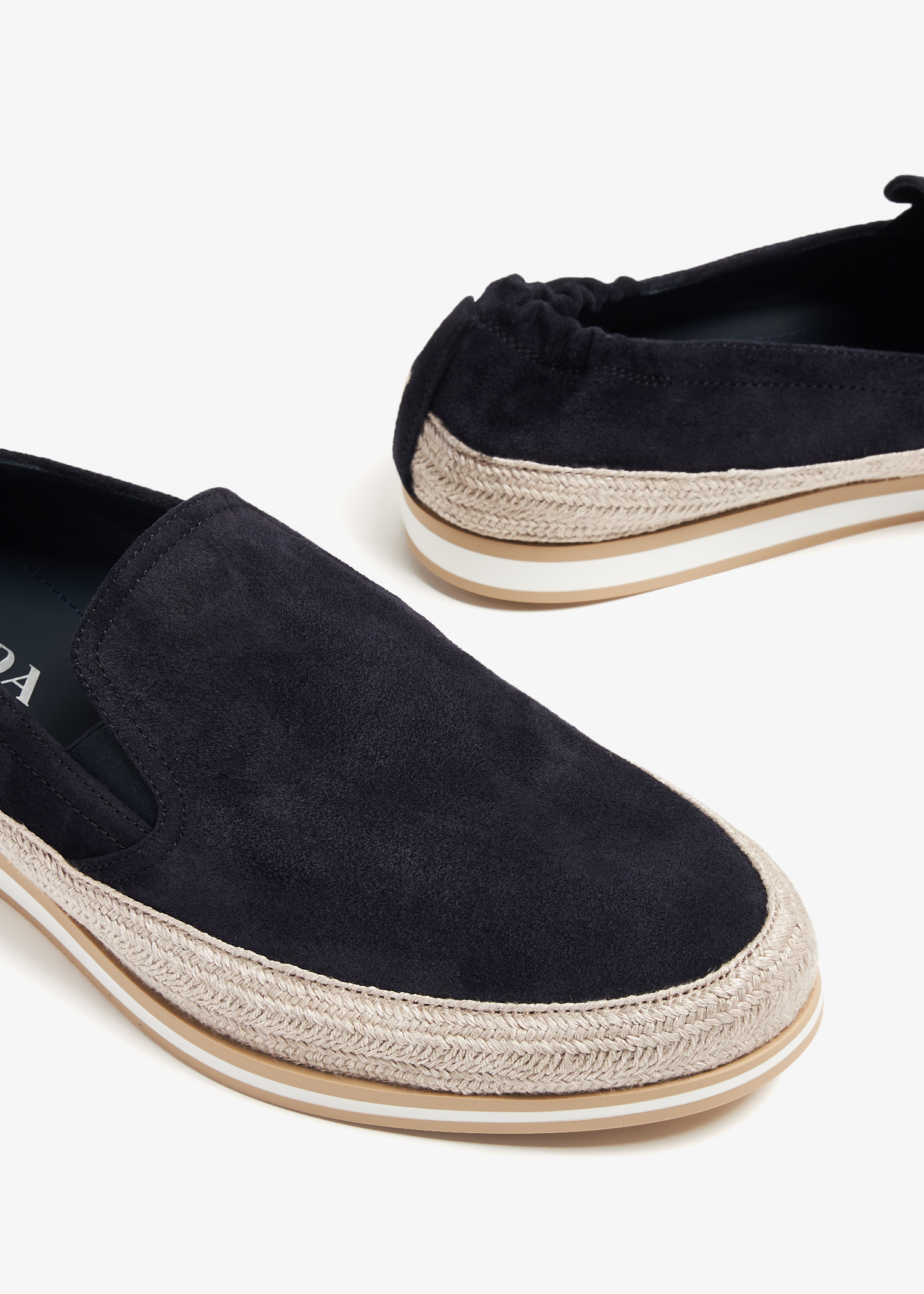 

Suede slip-ons, Blue