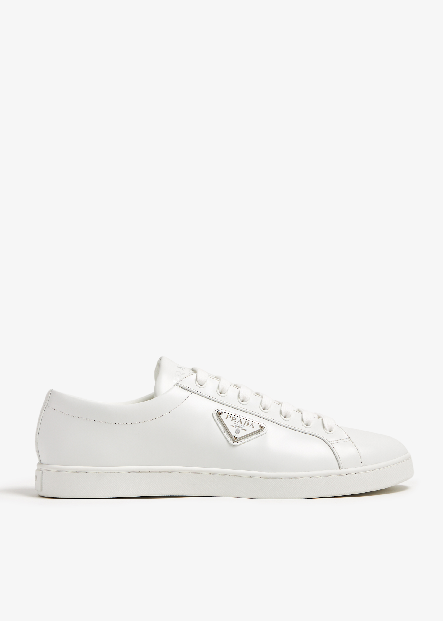 

Brushed leather sneakers, White