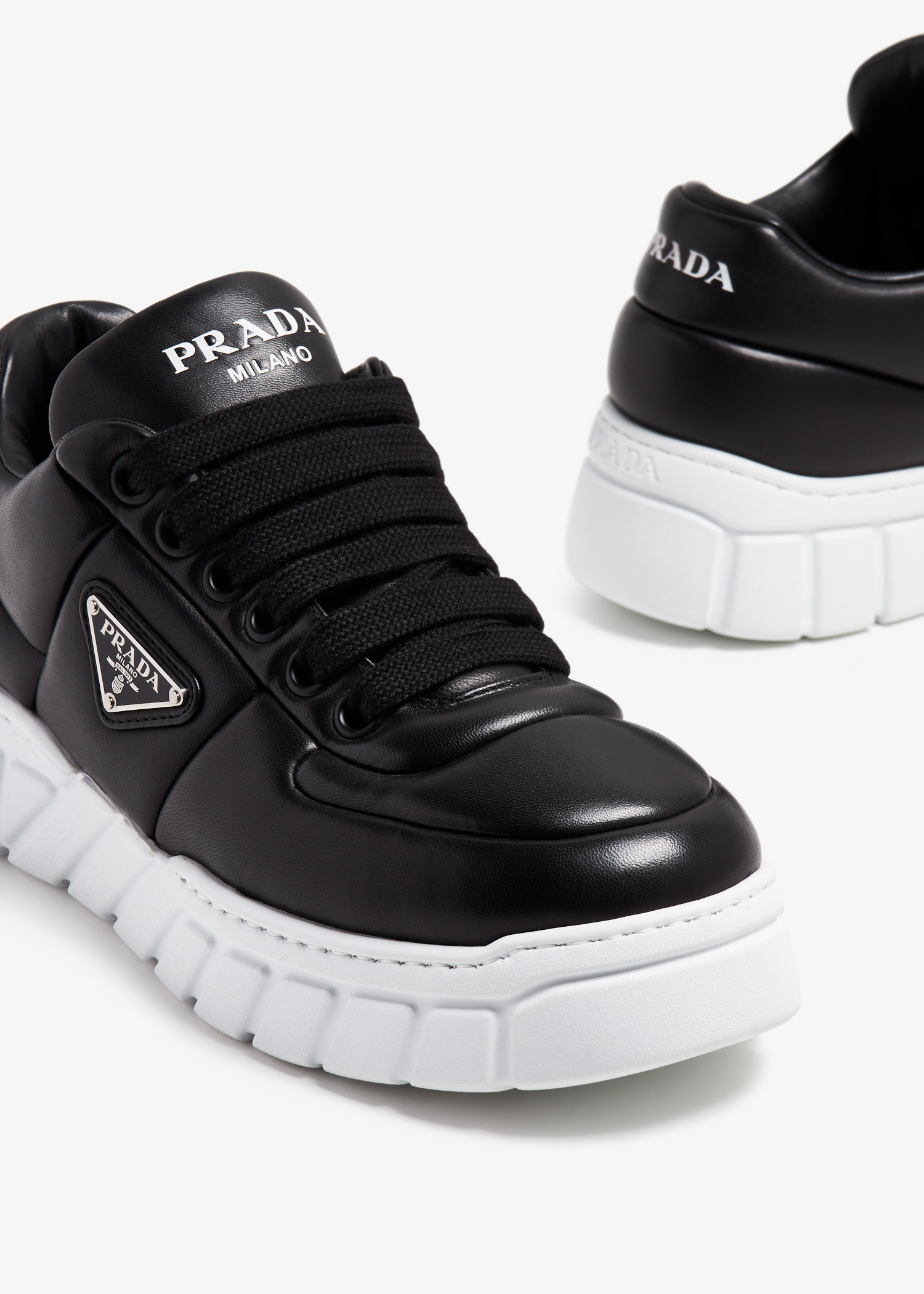 

Padded nappa leather sneakers, Black