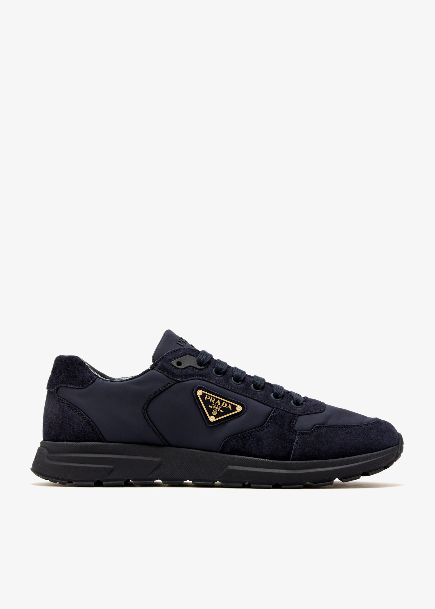 

Prax 2.0 Re-Nylon and suede sneakers, Navy