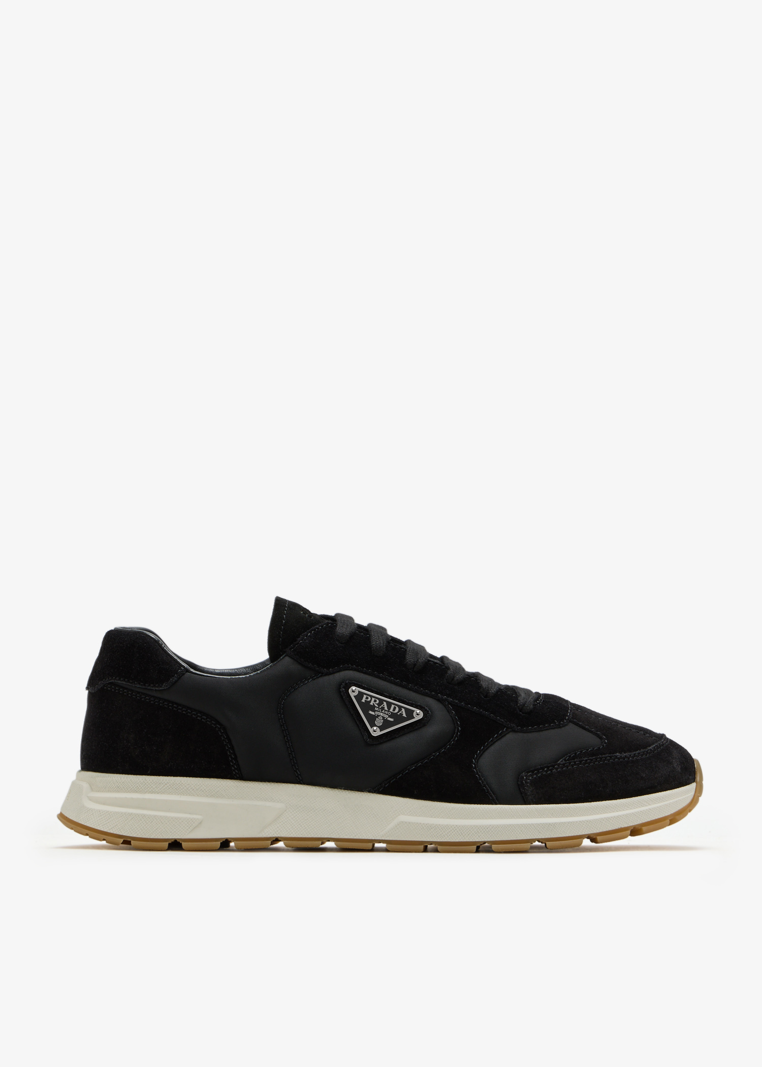 

Prax suede and Re-Nylon sneakers, Black