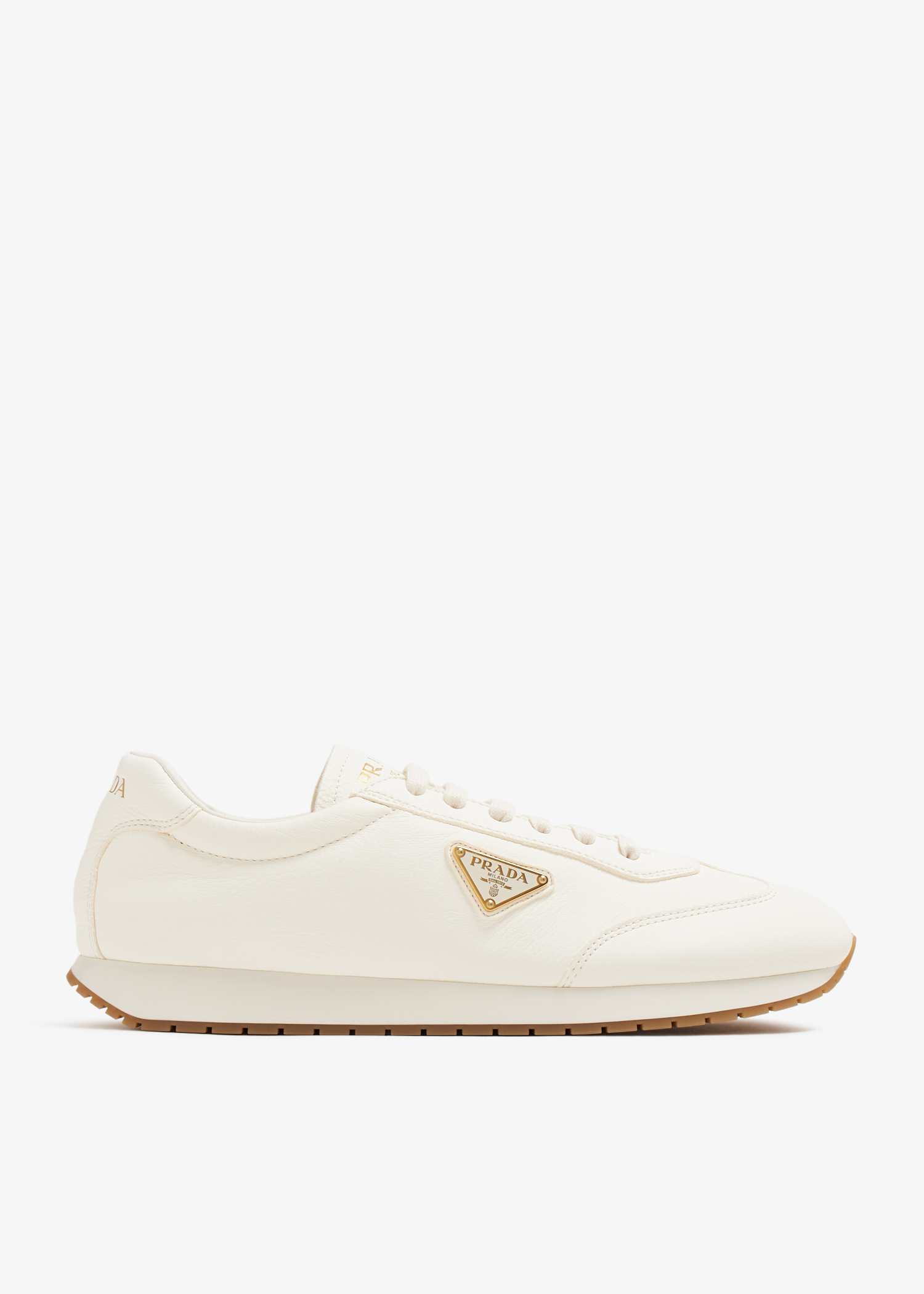 

Rank leather sneakers, White