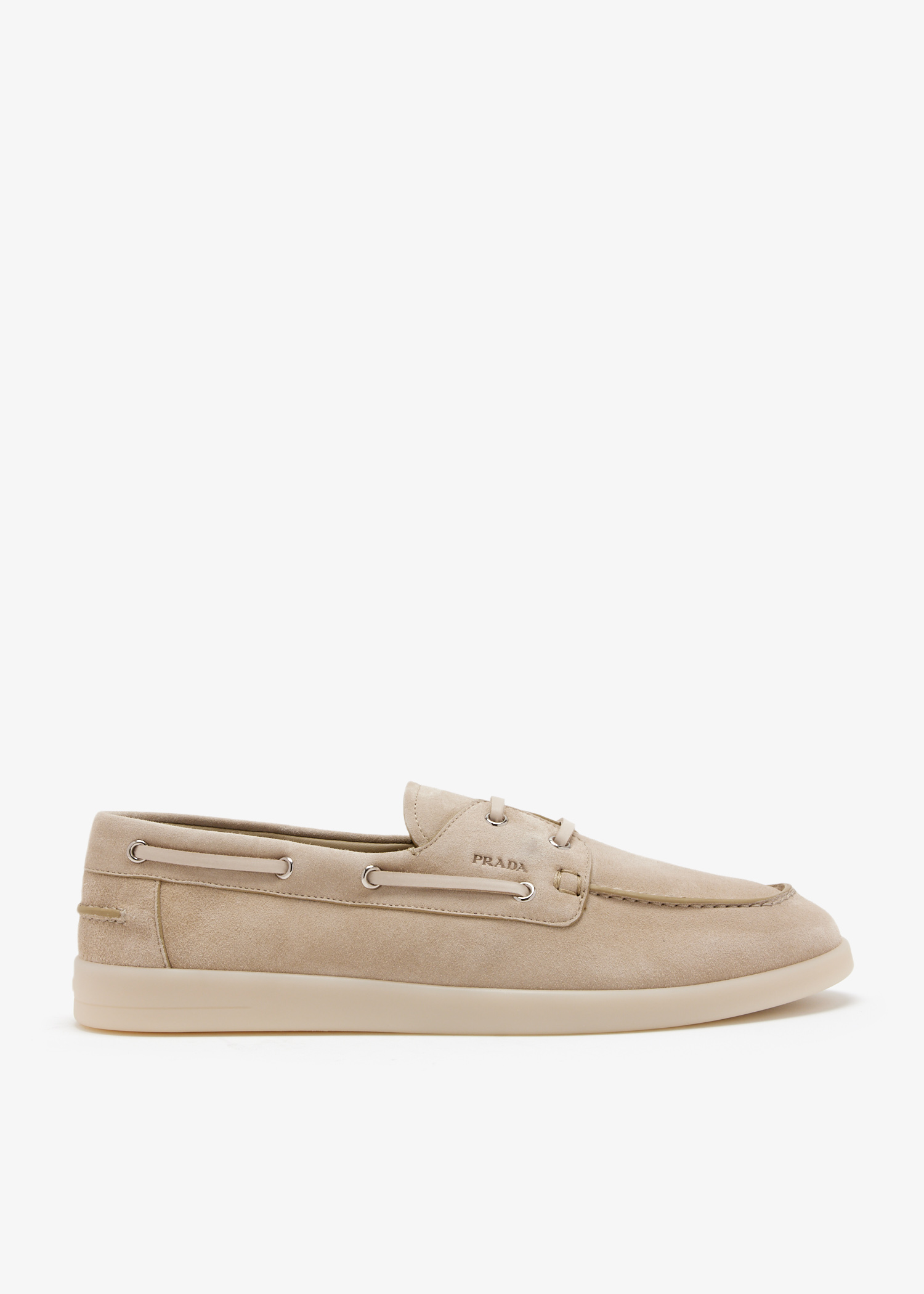

Suede boat shoes, Beige
