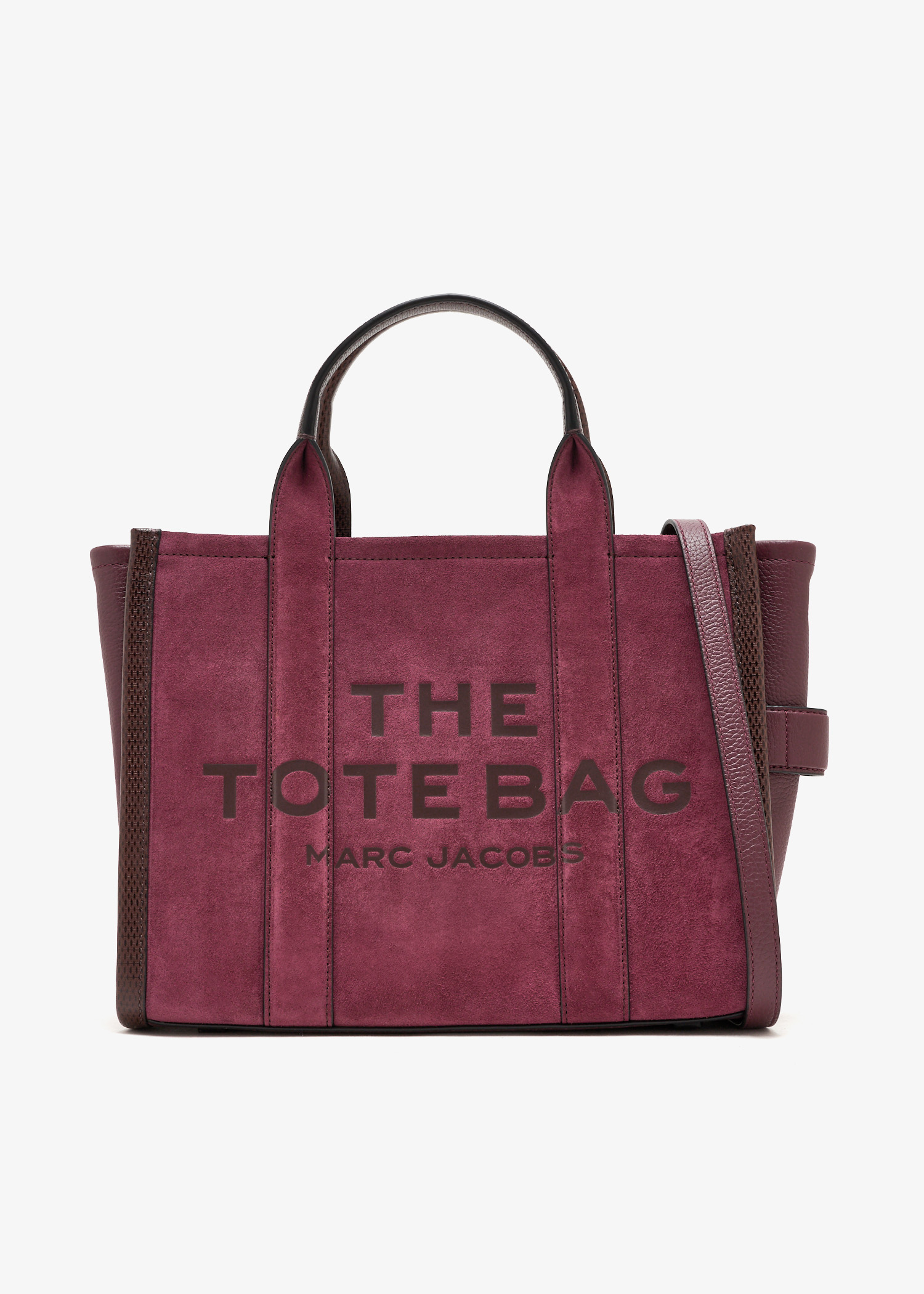 

The Suede medium tote bag, Burgundy