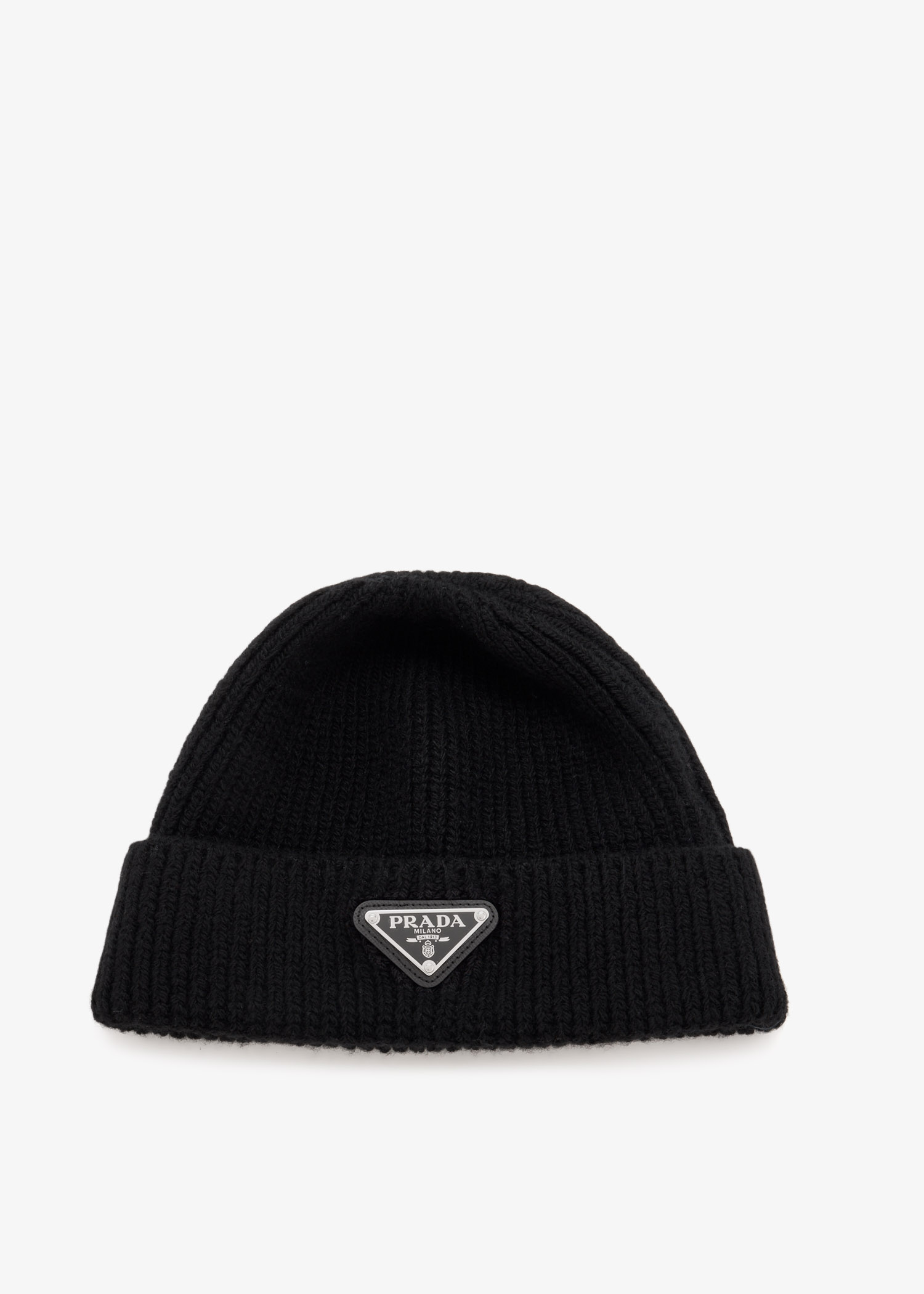 

Wool and cashmere beanie, Black