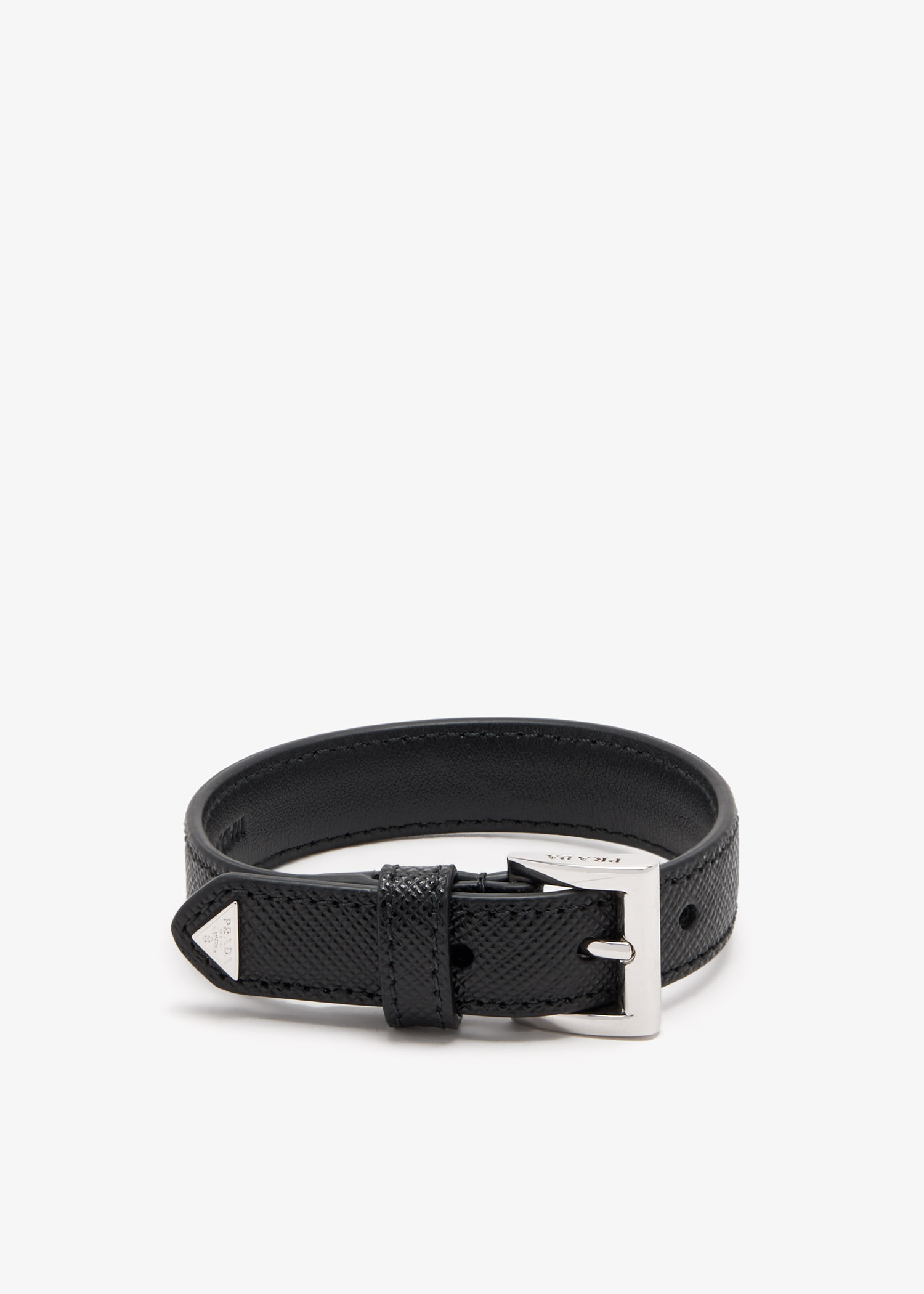 

Saffiano leather bracelet, Black