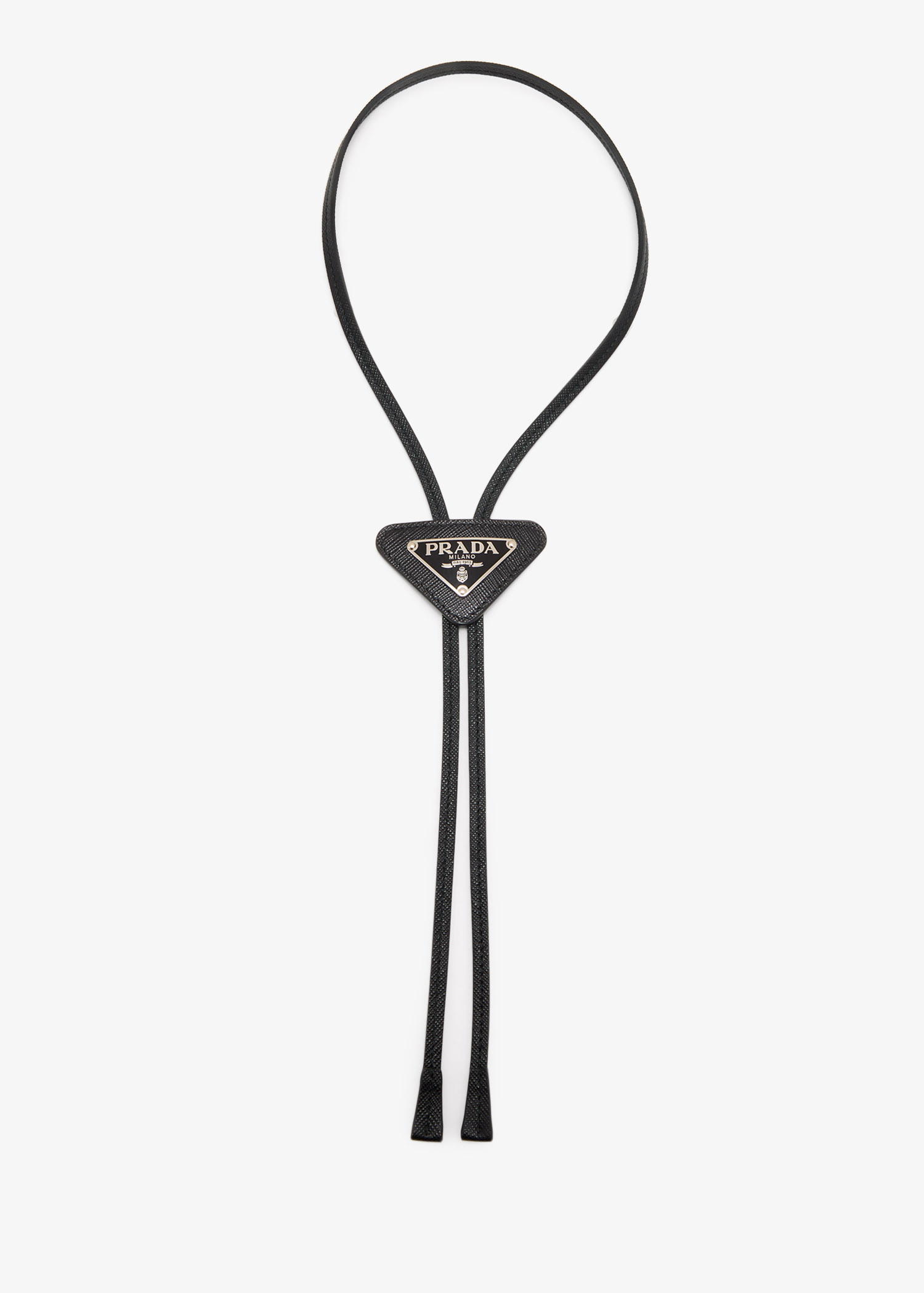 

Saffiano leather bolo tie, Black